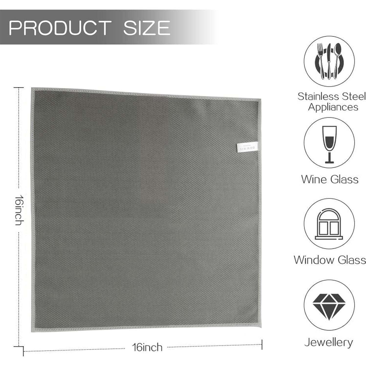 Paño de Limpieza de Microfibra SINLAND 6 Unidades 40.64x40.64 cm Gris