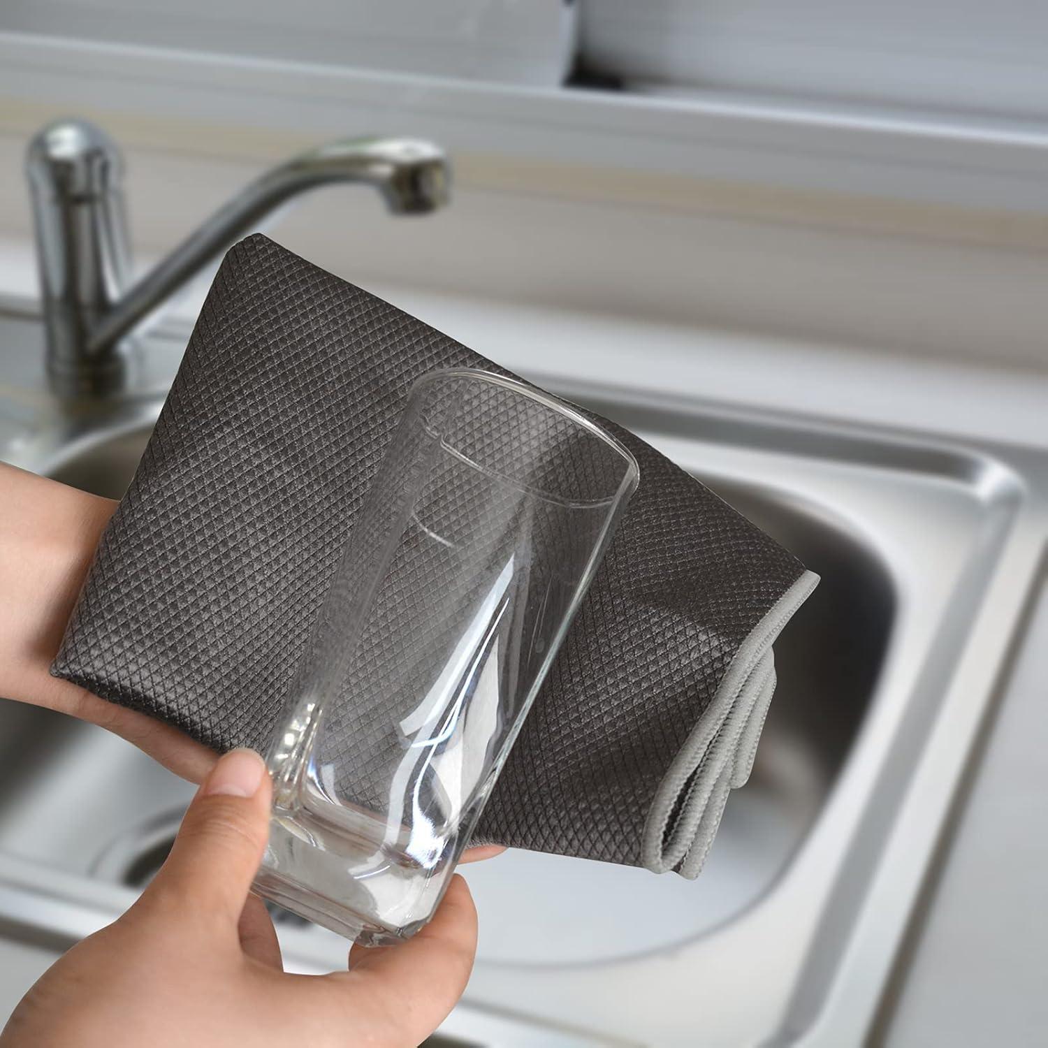 Paño de Limpieza de Microfibra SINLAND 6 Unidades 40.64x40.64 cm Gris