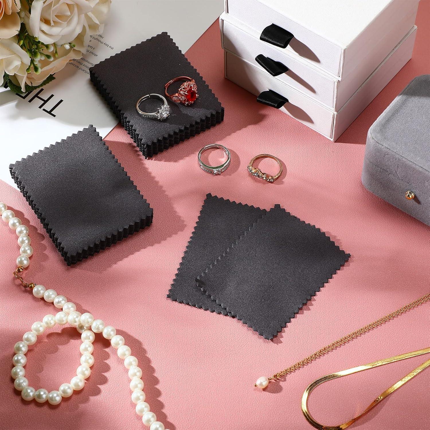 200 Paños de Limpieza de Joyería Tatuo 6x8 cm Doble Cara