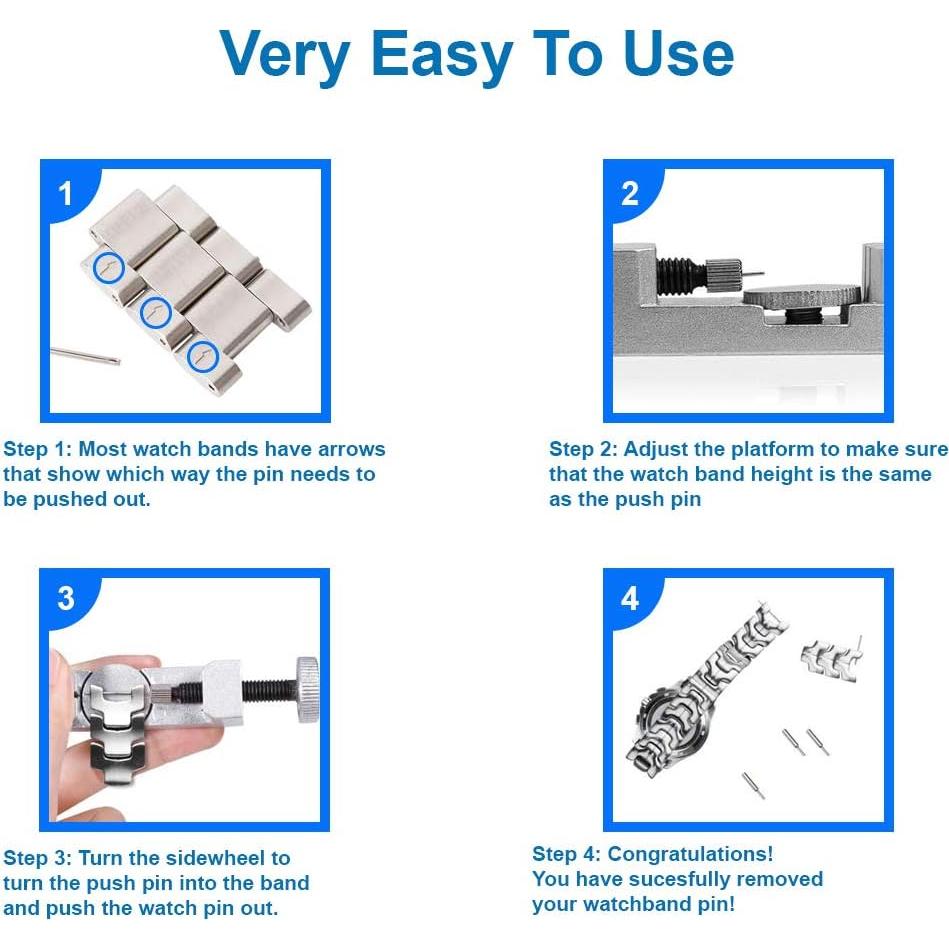 Kit de Herramienta de Reparación de Correas de Reloj MMOBIEL