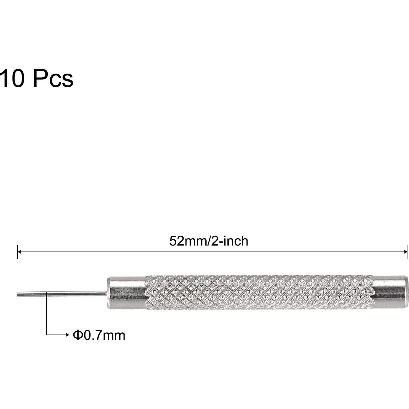 Herramienta de extracción de pasadores de correa de reloj uxcell 0.7mm 10 Pcs