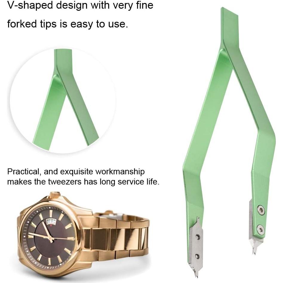 Pinzas de Reloj Dpofirs en Forma de V, Metal, Precisión Alta