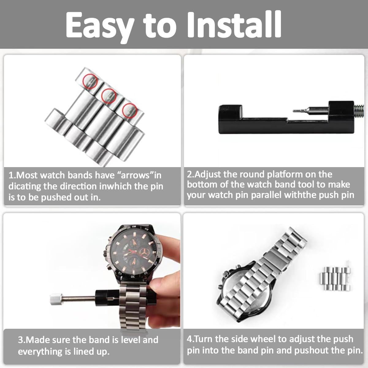 Kit de Herramientas para Ajuste de Reloj Xnrtioft - Negro