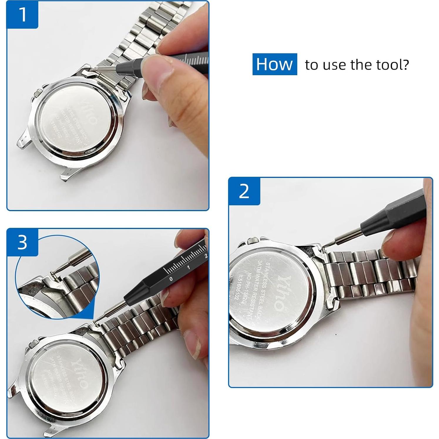 Herramienta Removedora de Pasadores de Correa de Reloj Notoke - Acero Inoxidable Multifuncional