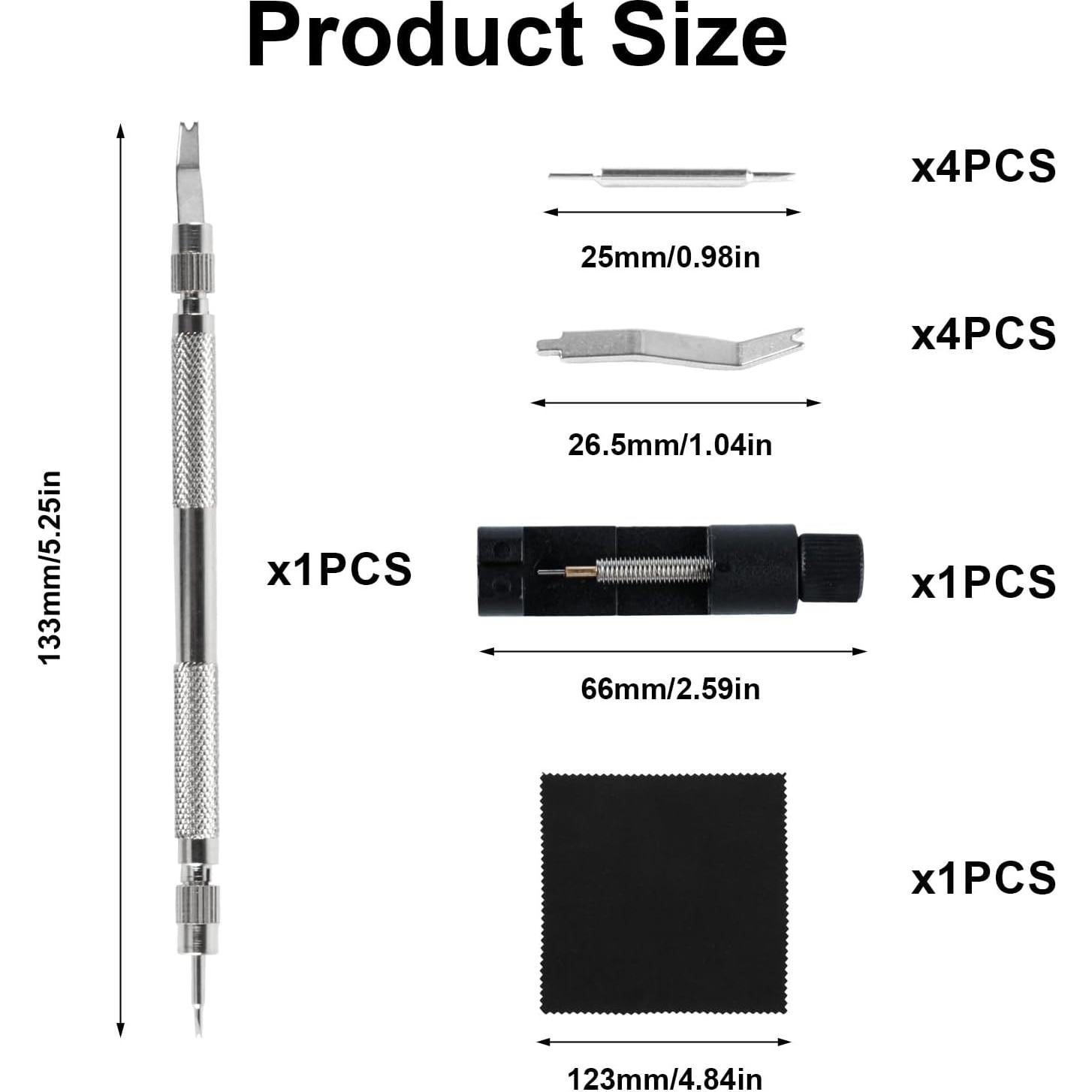 Kit de Herramientas para Reloj QBXMY7 - 360 Pasadores 8-25mm