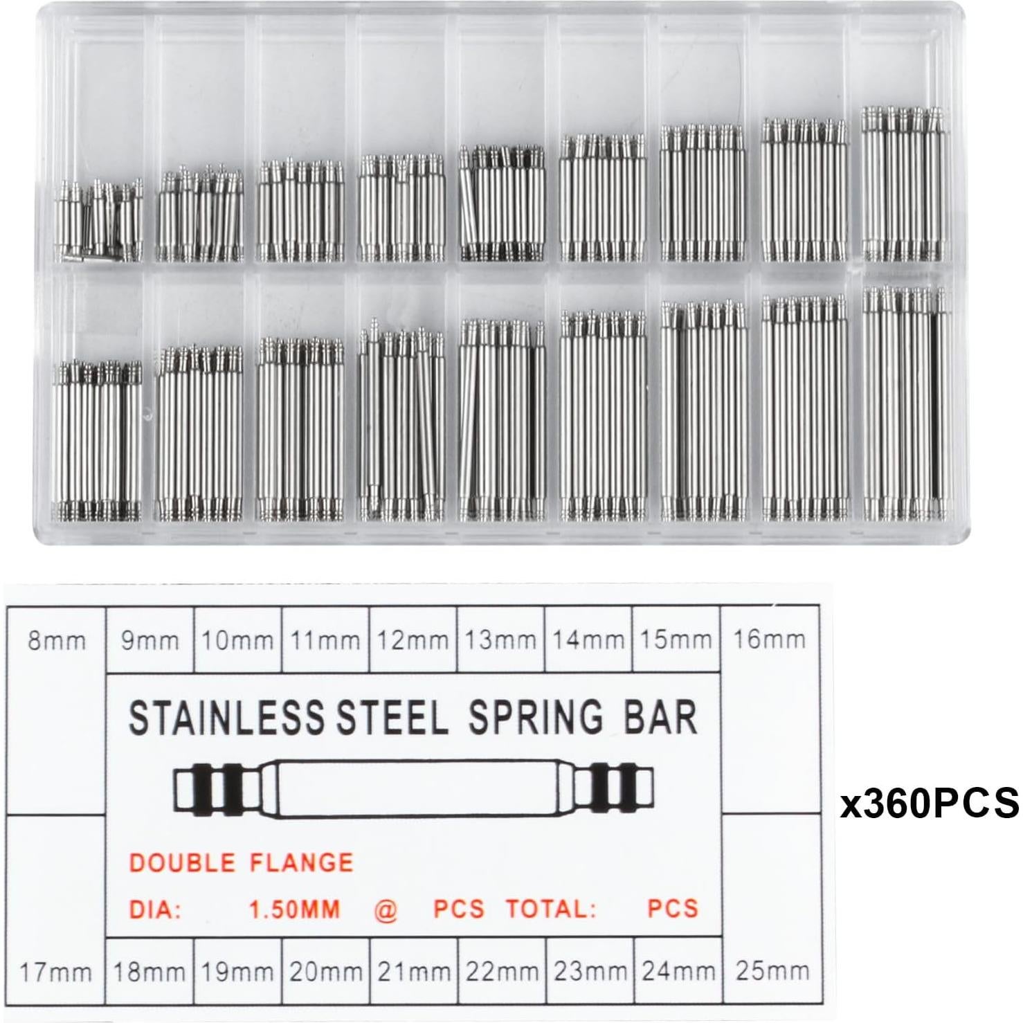 Kit de Herramientas para Reloj QBXMY7 - 360 Pasadores 8-25mm