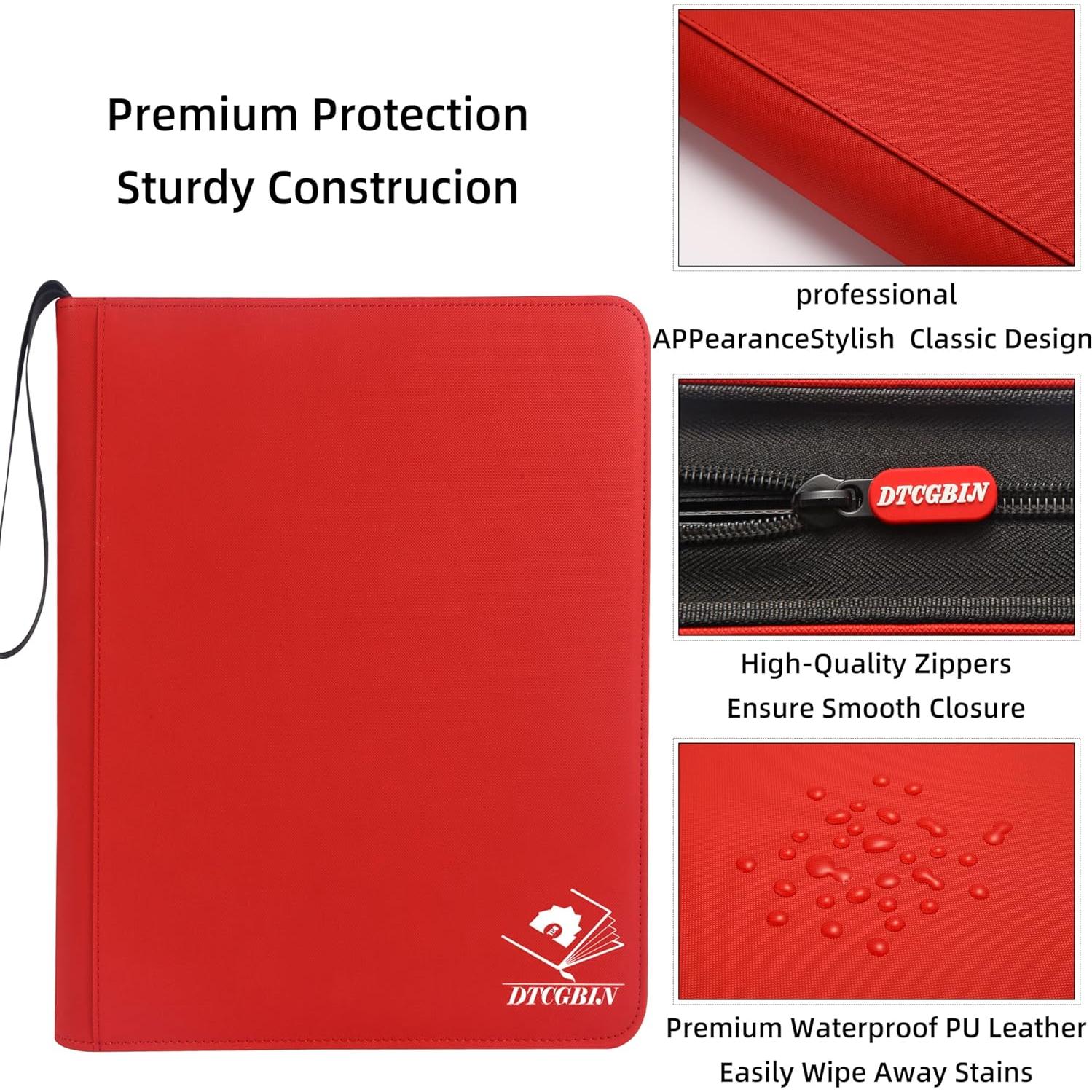 Carpeta de Cartas DTCGBIN Rojo 720 Cartas Carga Lateral