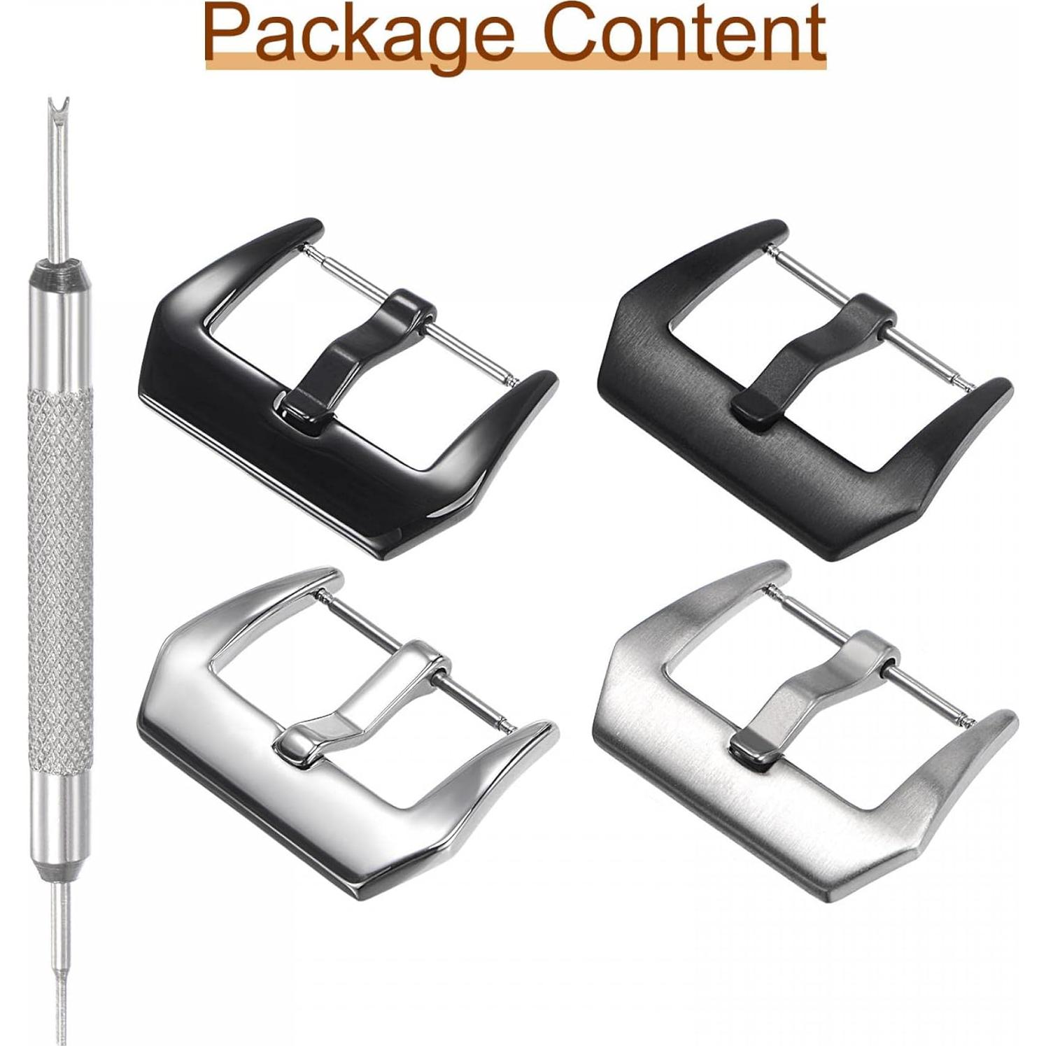 Conjunto de Hebillas de Correa de Reloj uxcell 26mm Acero Inoxidable