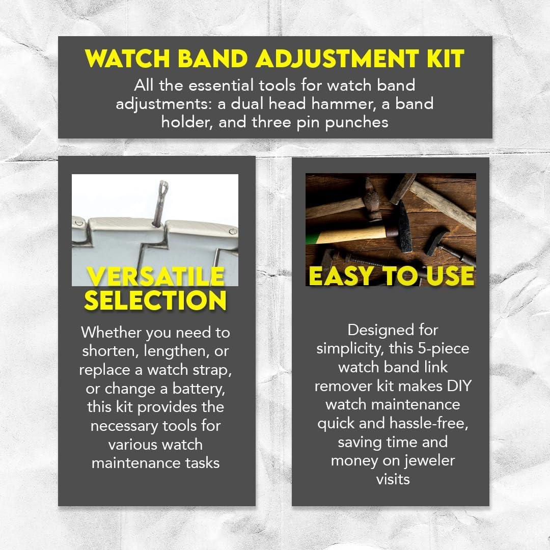 Kit de Eliminación de Eslabones de Correa de Reloj SE JT6218 - 5 Piezas
