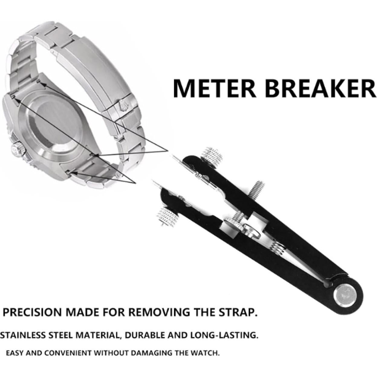 Watch Band Remover Tool, Watch Spring Bar Tool, Watch Link Removal Kit, 6825 Alloy Steel Watch Bracelet Watch Bracelet Remover Spring Bar Standard Plier Remover Watch Strap Adjuster Tool