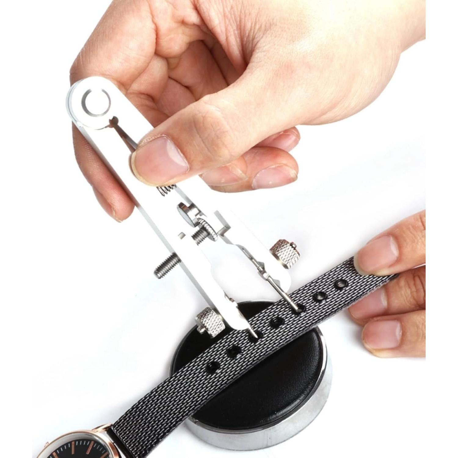 Watch Band Remover Tool, Watch Spring Bar Tool, Watch Link Removal Kit, 6825 Alloy Steel Watch Bracelet Watch Bracelet Remover Spring Bar Standard Plier Remover Watch Strap Adjuster Tool