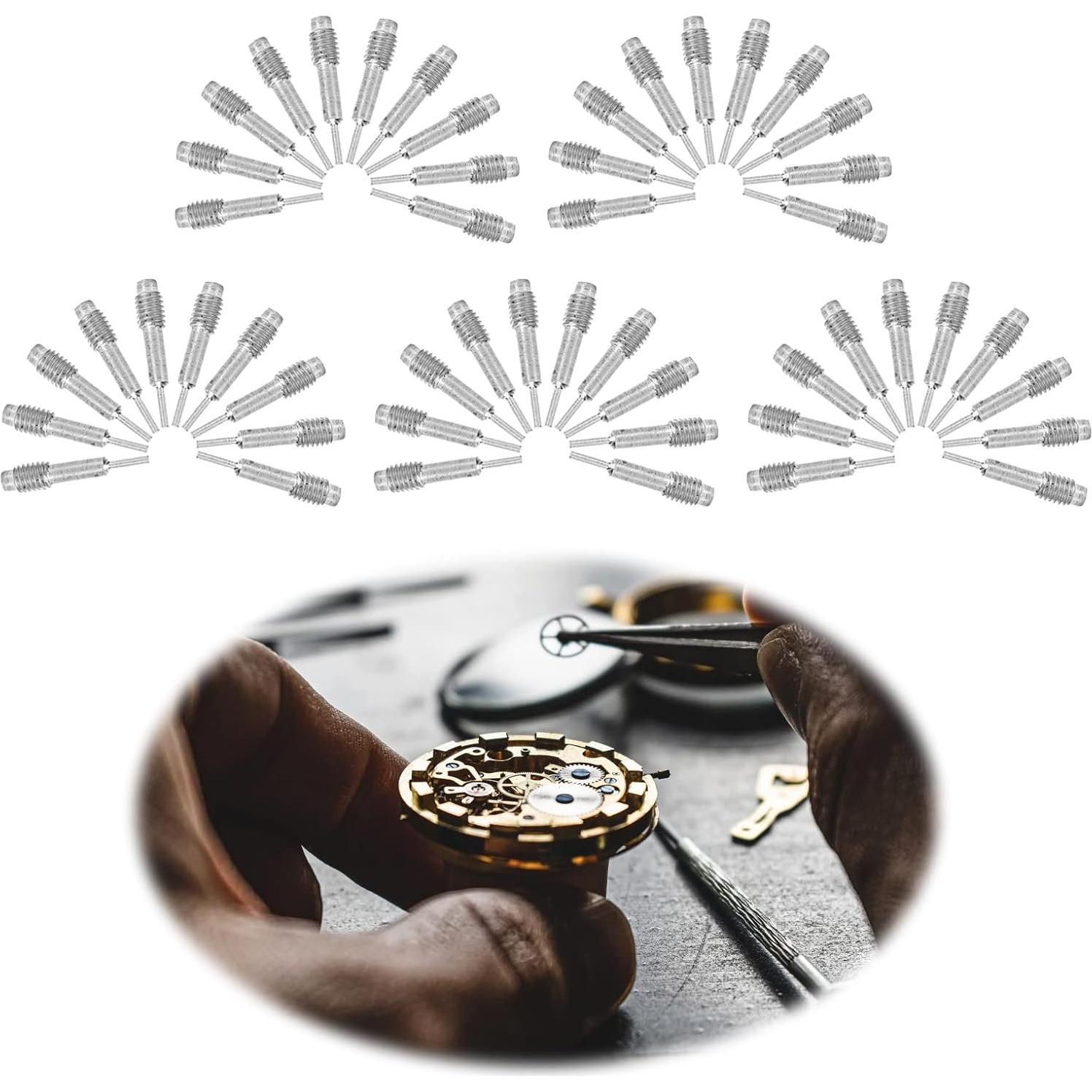 50 Piezas Punta de Repuesto para Herramienta de Reloj Brrnoog