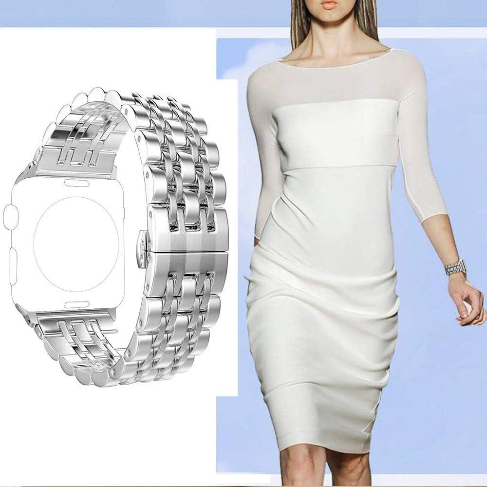 Correa de Acero Inoxidable para Apple Watch 45mm Plata