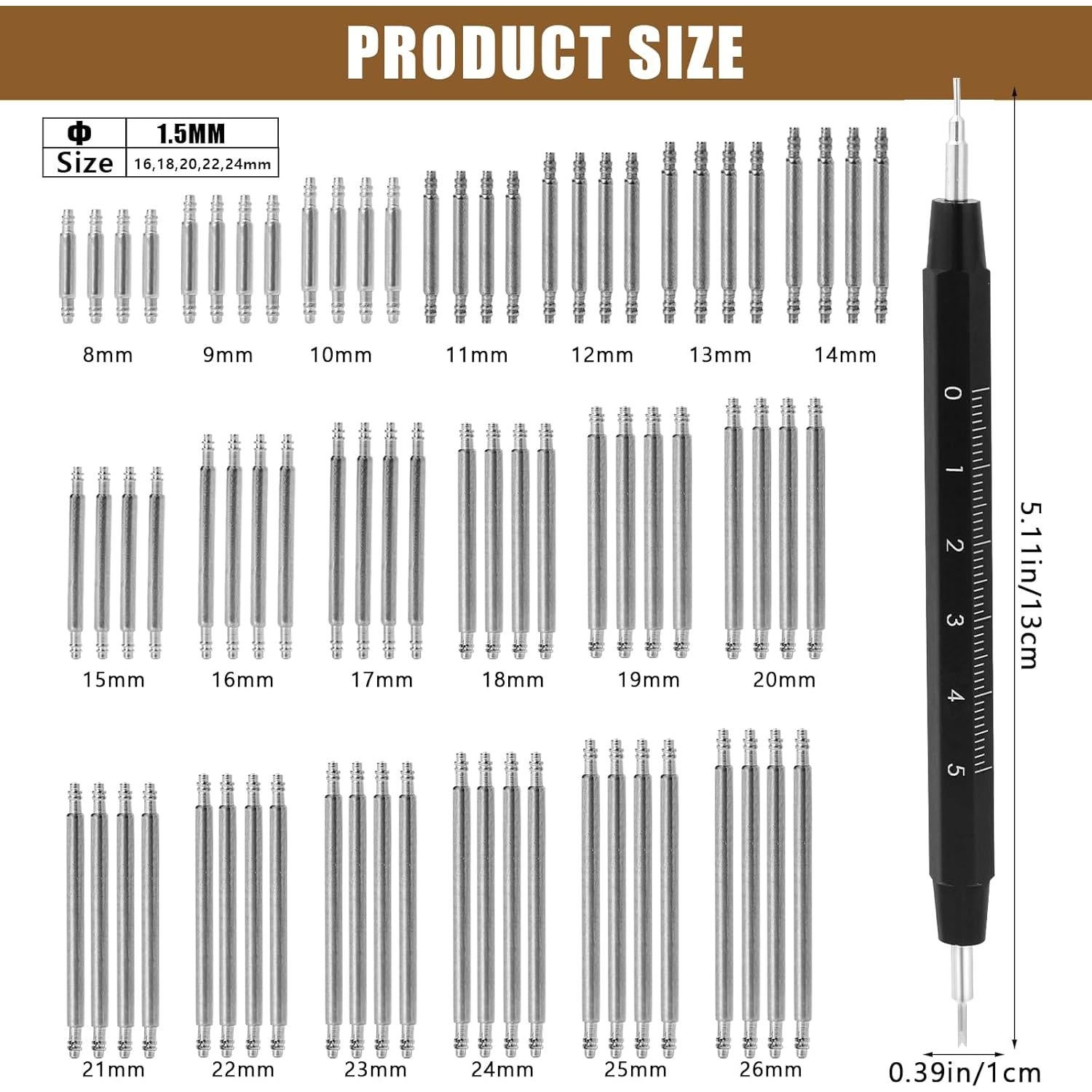 Kit de Herramientas para Relojes Sliverdew 76PCS 1.5mm