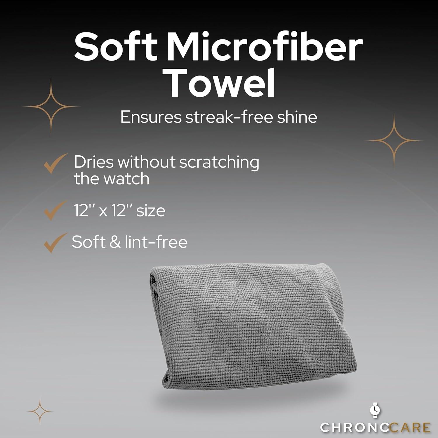 Kit de Limpieza de Reloj ChronoCare - Spray 118ml y 59ml, Toalla Microfibra