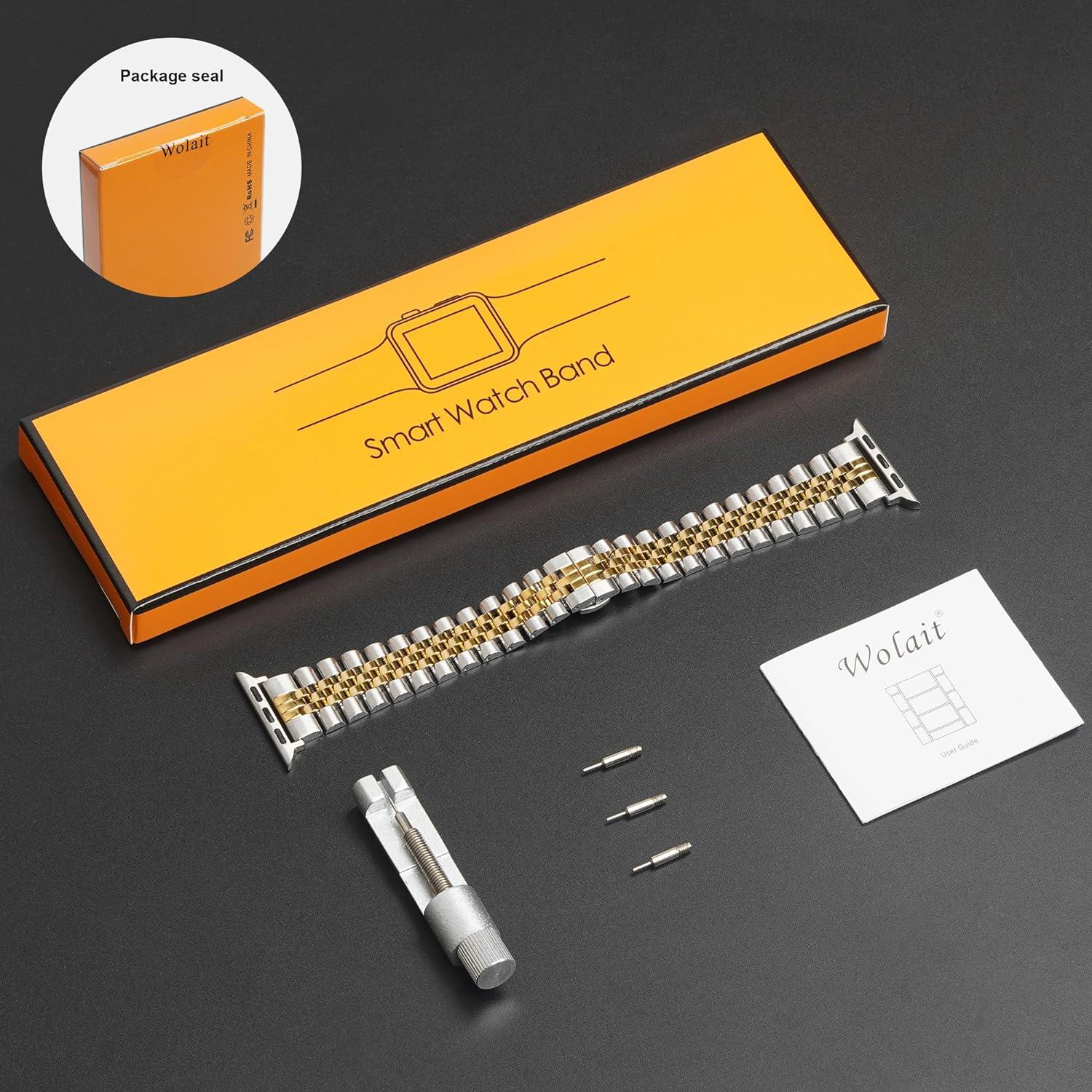 Banda de Acero Inoxidable Wolait para Apple Watch Ultra 49mm/46mm/45mm