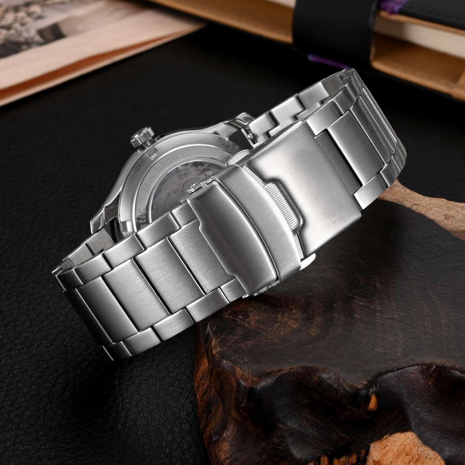 Banda de Reloj de Metal WOCCI 24mm Acero Inoxidable Plata