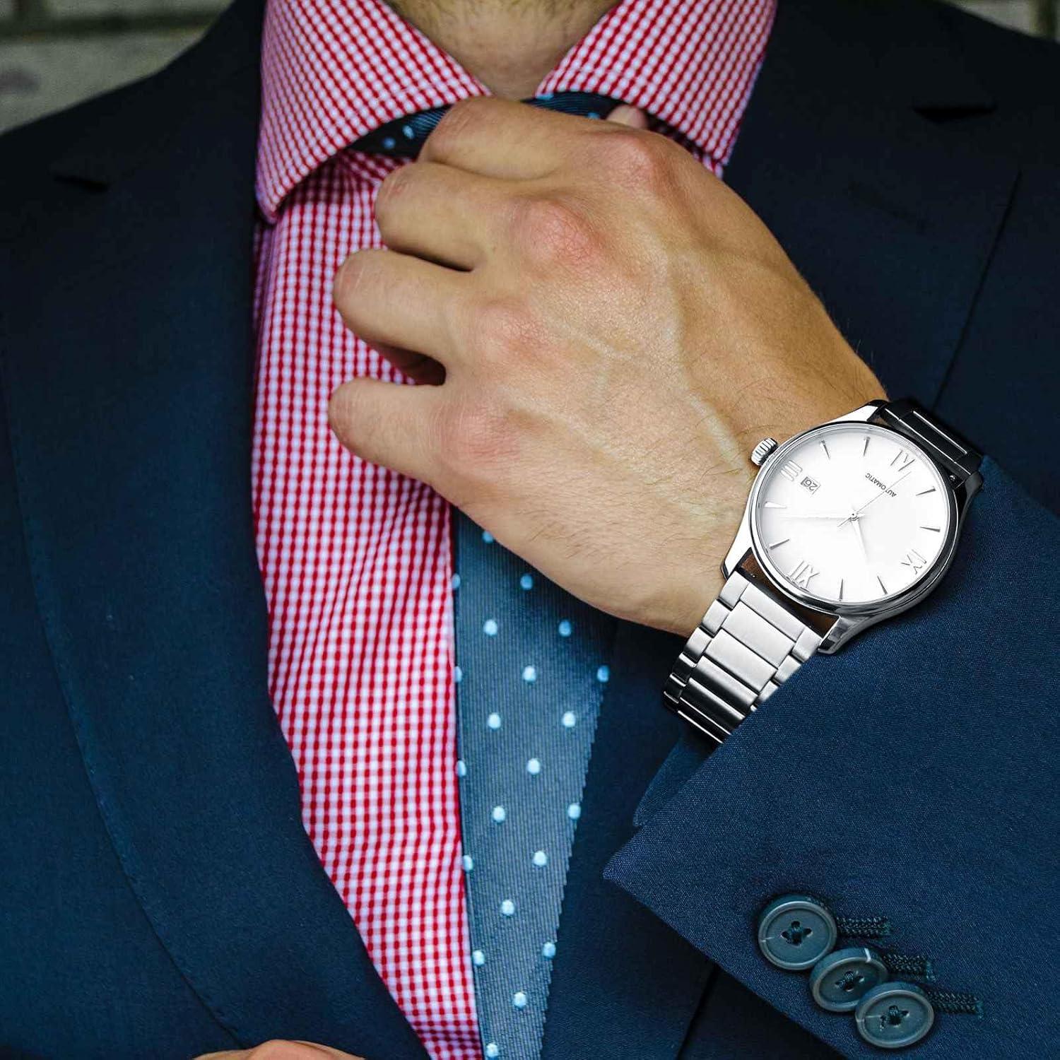 Banda de Reloj de Metal WOCCI 24mm Acero Inoxidable Plata