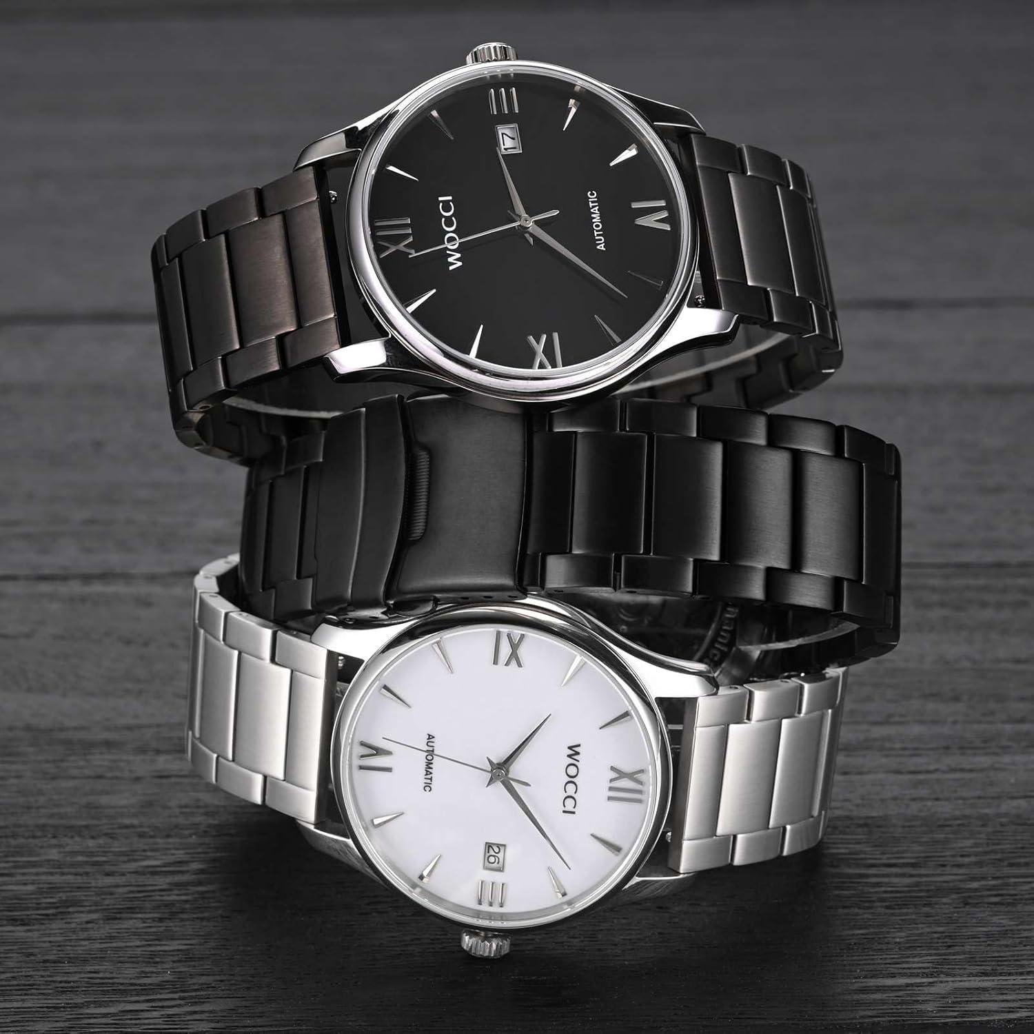 Banda de Reloj de Metal WOCCI 24mm Acero Inoxidable Plata