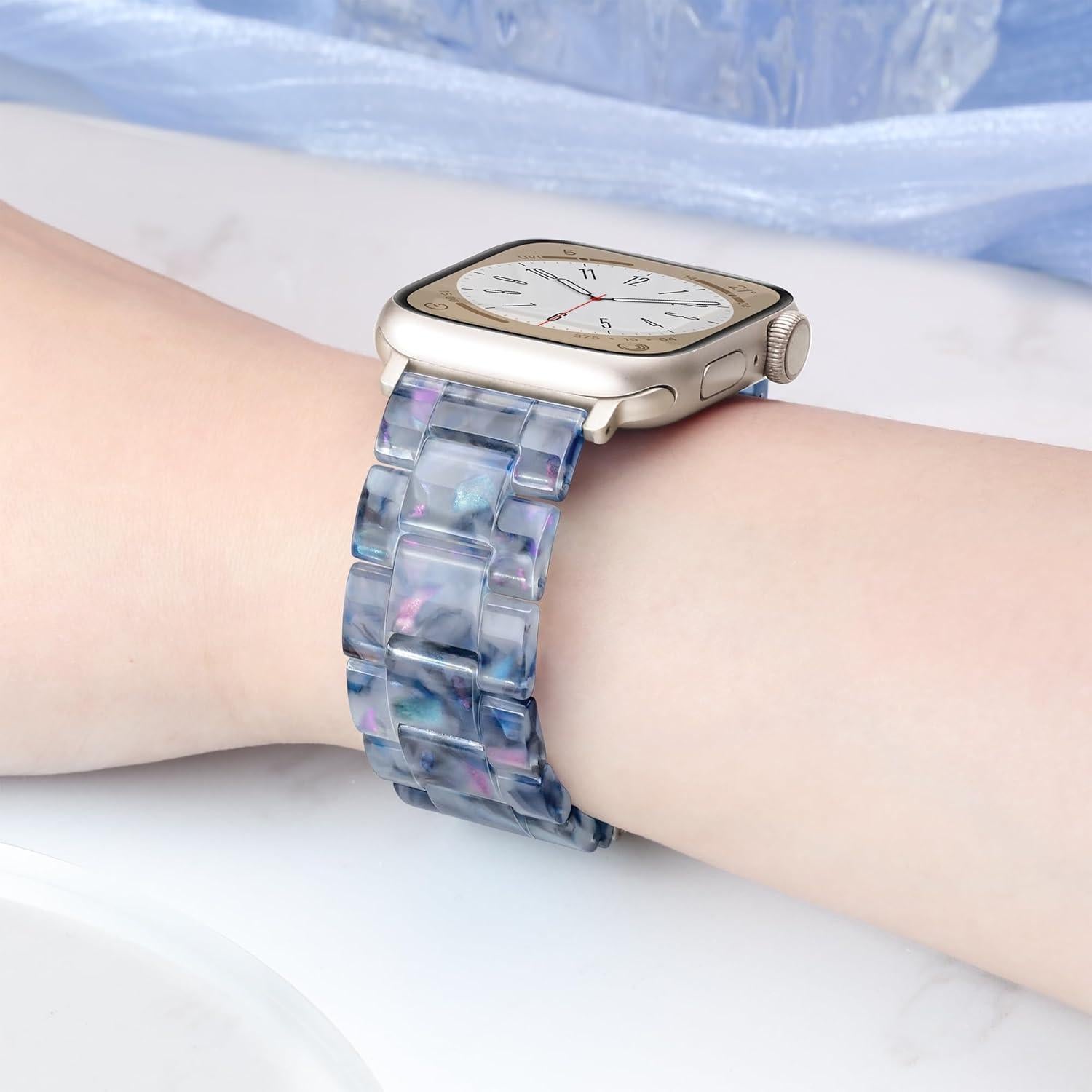 Banda de Resina Ligera Apple Watch 42mm/38mm/40mm - Azul Perlado