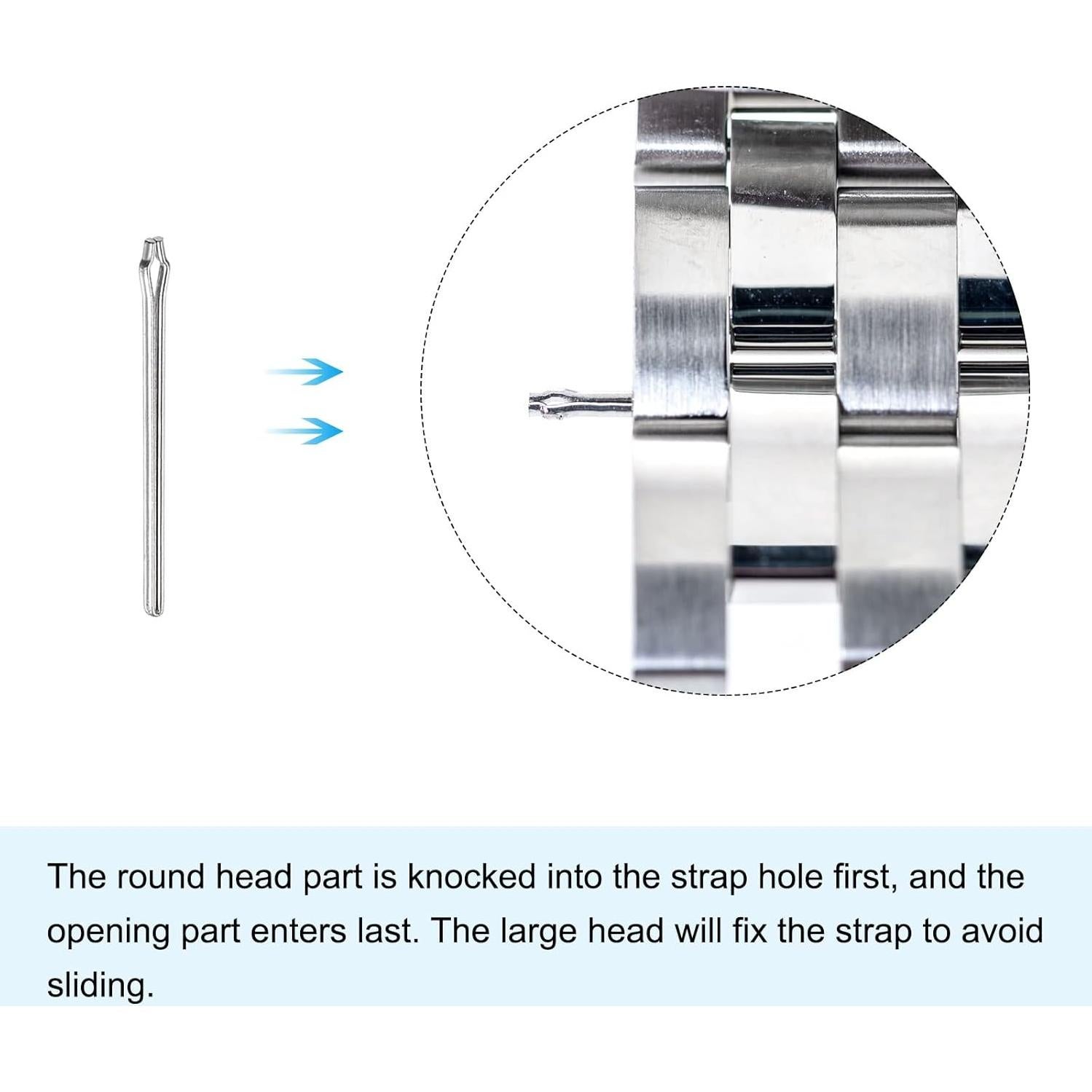 Pasadores de Enlace de Reloj uxcell 16mm Acero Inoxidable 15 Pcs