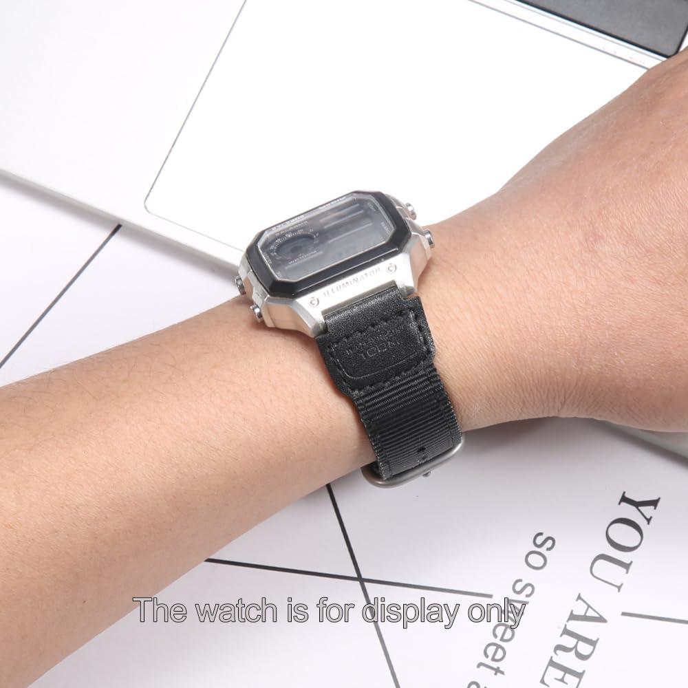 Correa de Reloj de Nylon MCXGL 18mm Negra para Casio