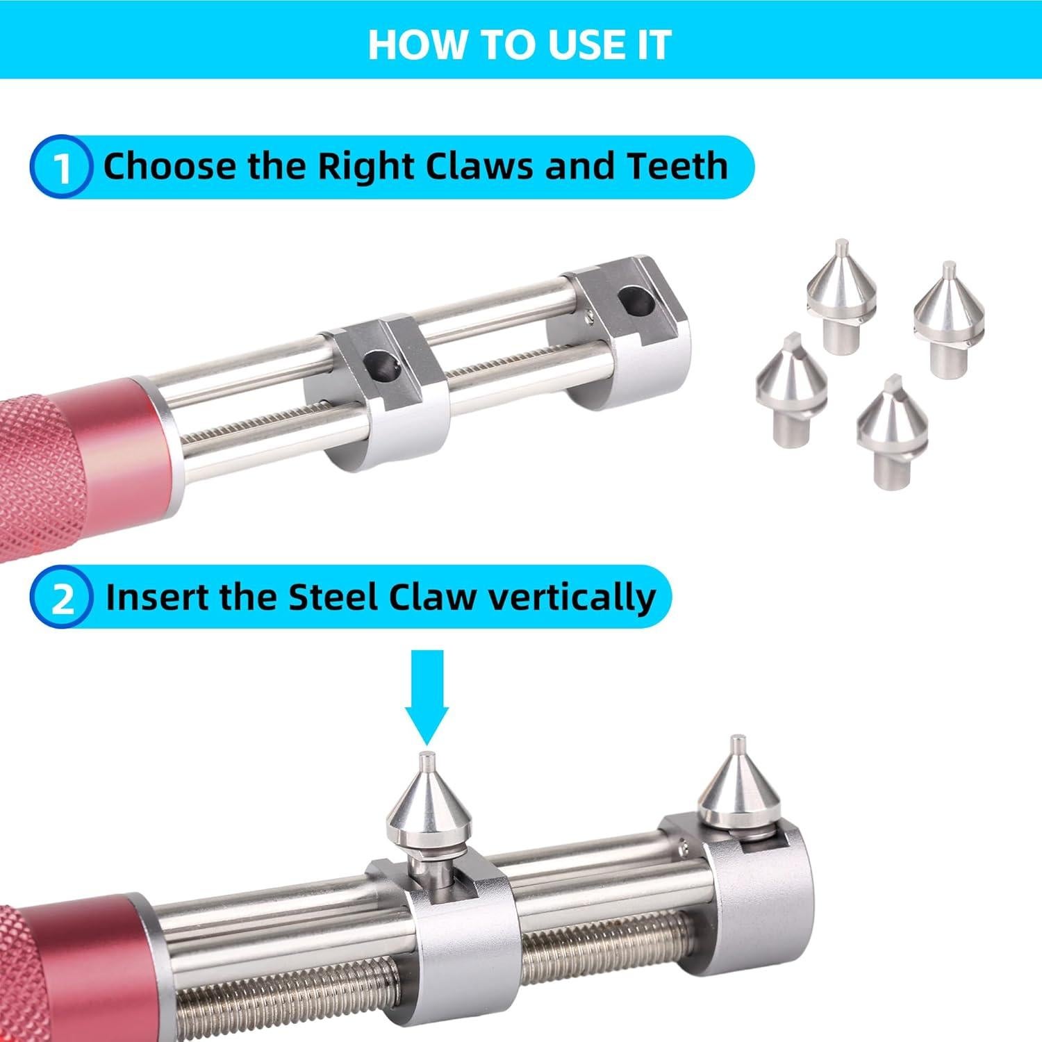 Abridor de Fondo de Reloj HAODA 2 Mandíbulas 60mm