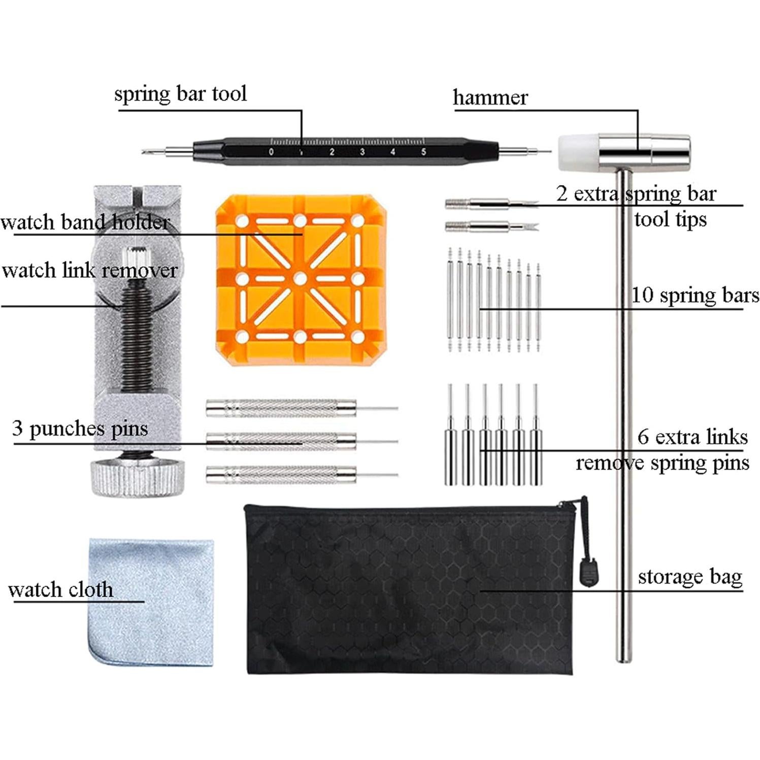 Kit de Herramientas de Reparación de Reloj Aokelily 59 en 1