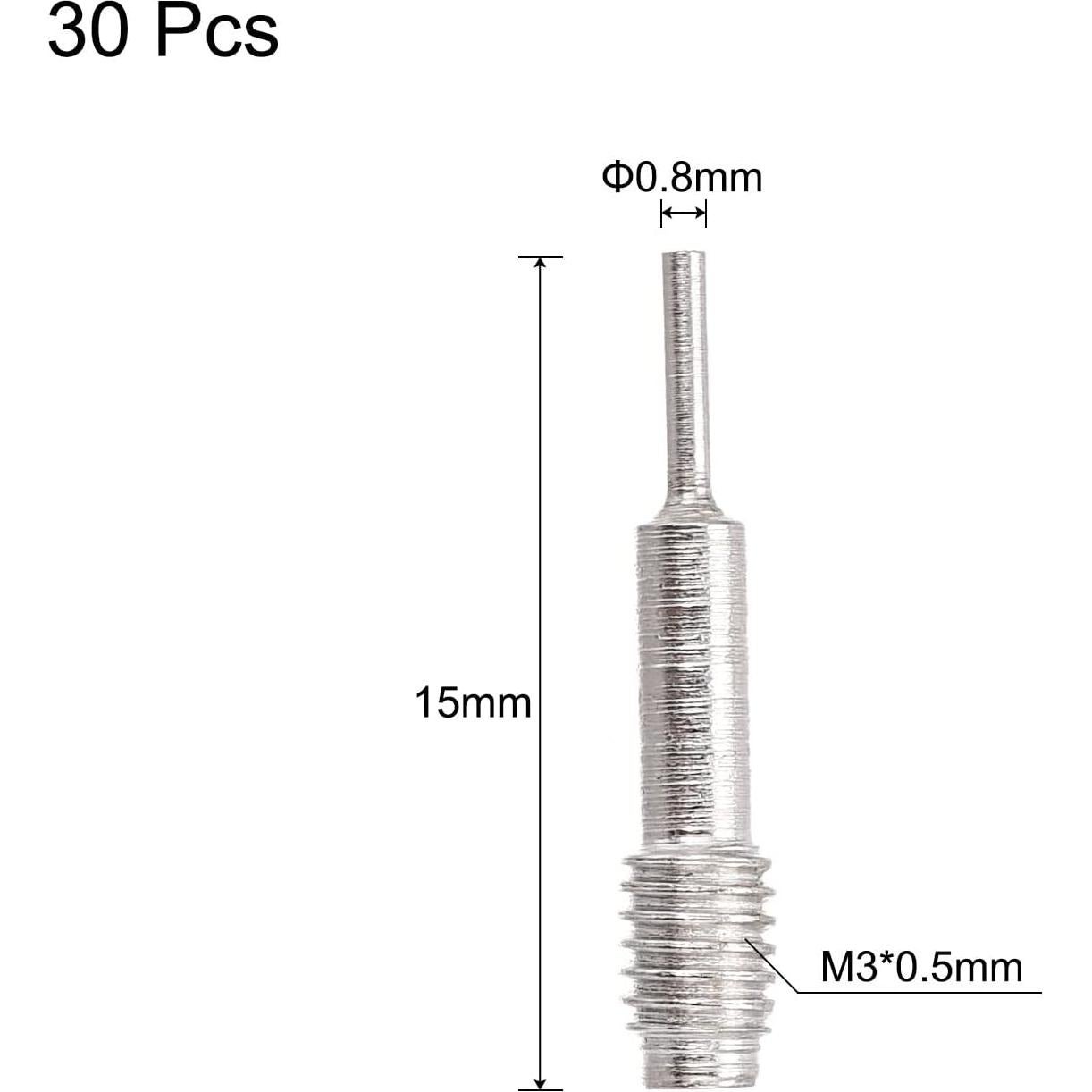 Pasadores de Perforación de Correa de Reloj uxcell 30pcs 0.8mm