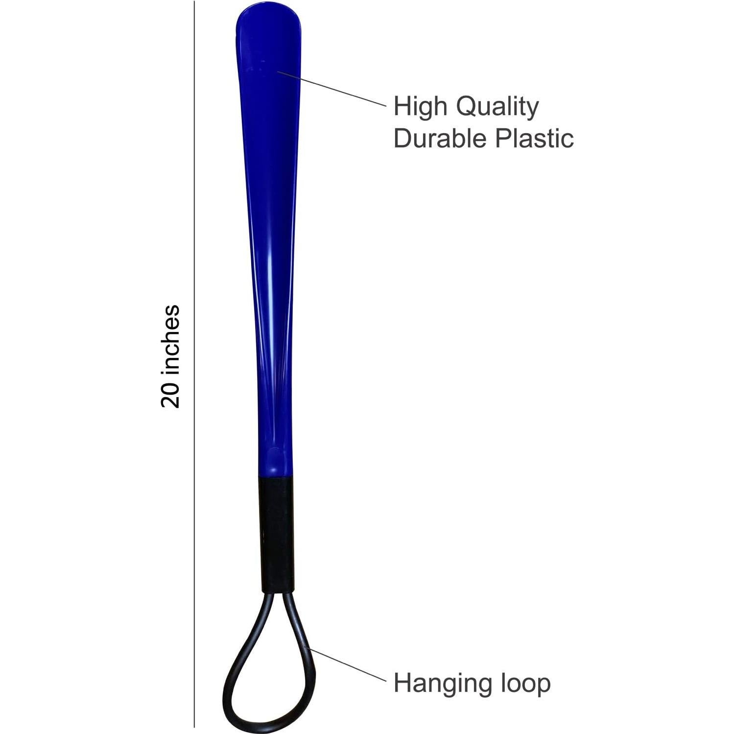 Cuerno de zapato Ginkgo ABS 45.72 cm con mango azul