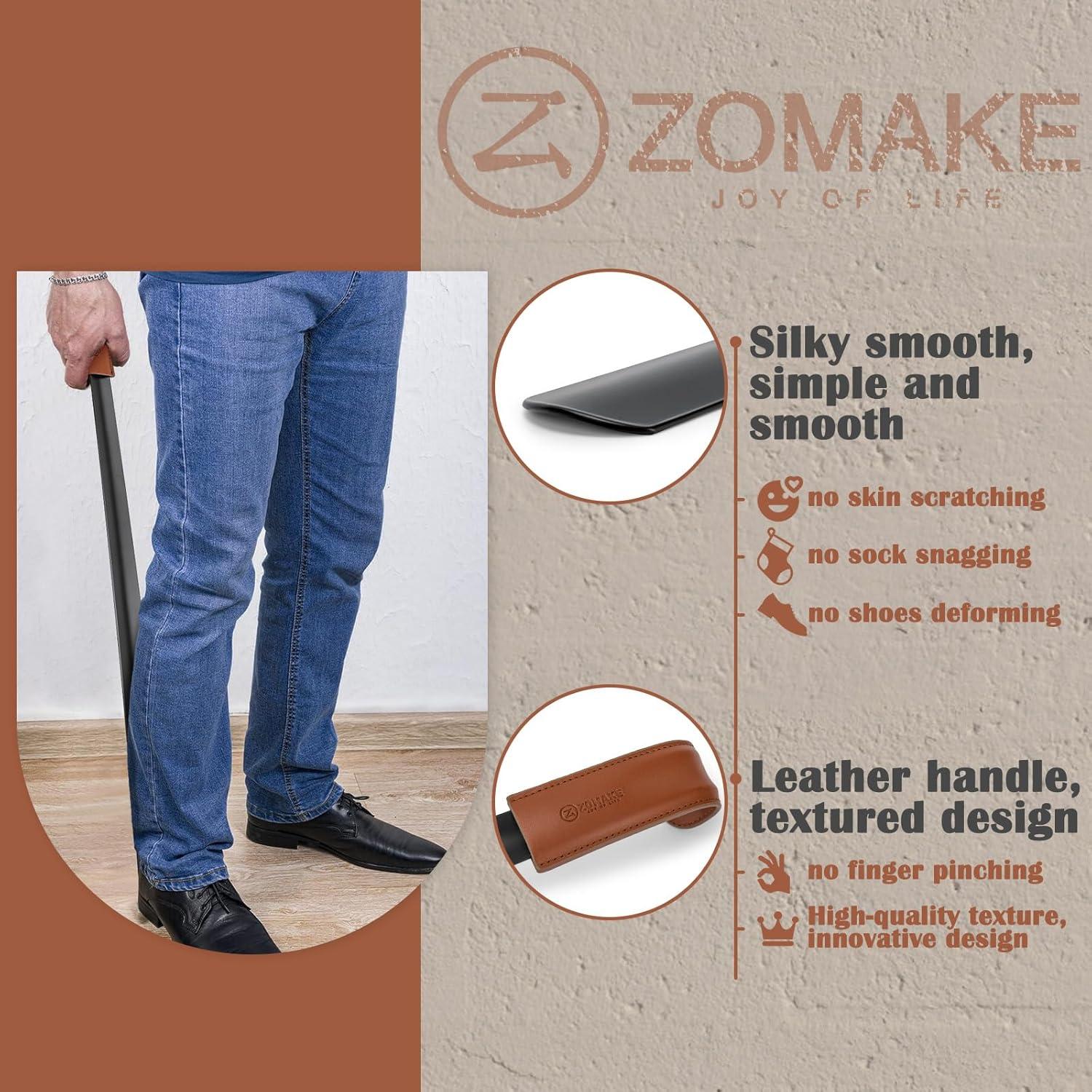 Cuchara para zapatos ZOMAKE larga 72 cm metal para mayores