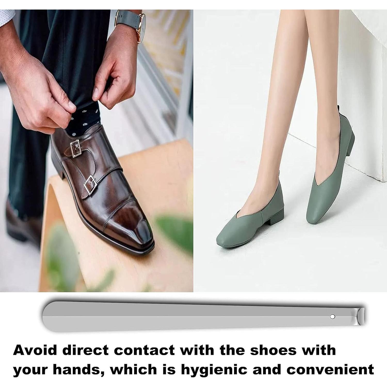 Cuerno de zapato largo de acero inoxidable 41.91 cm para adultos