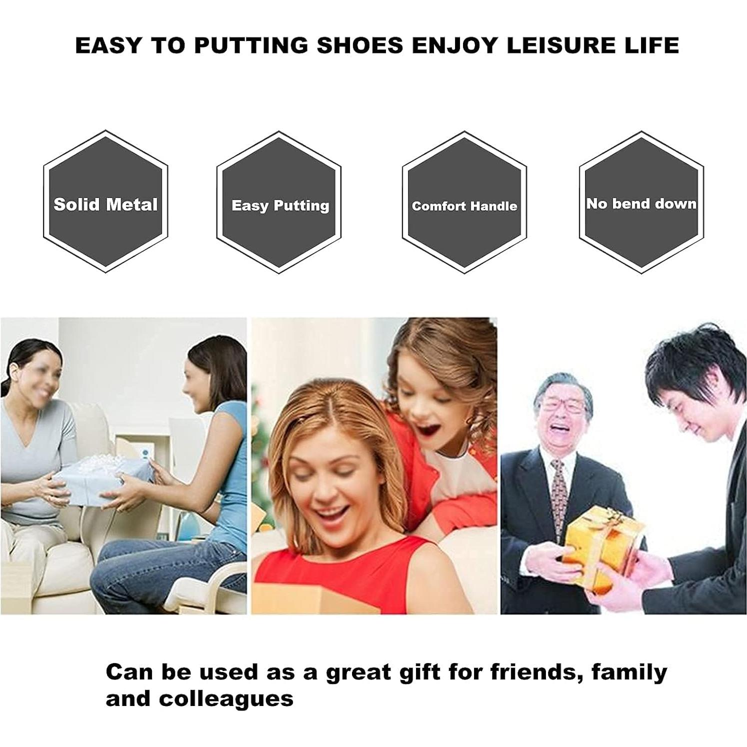 Cuerno de zapato largo de acero inoxidable 41.91 cm para adultos