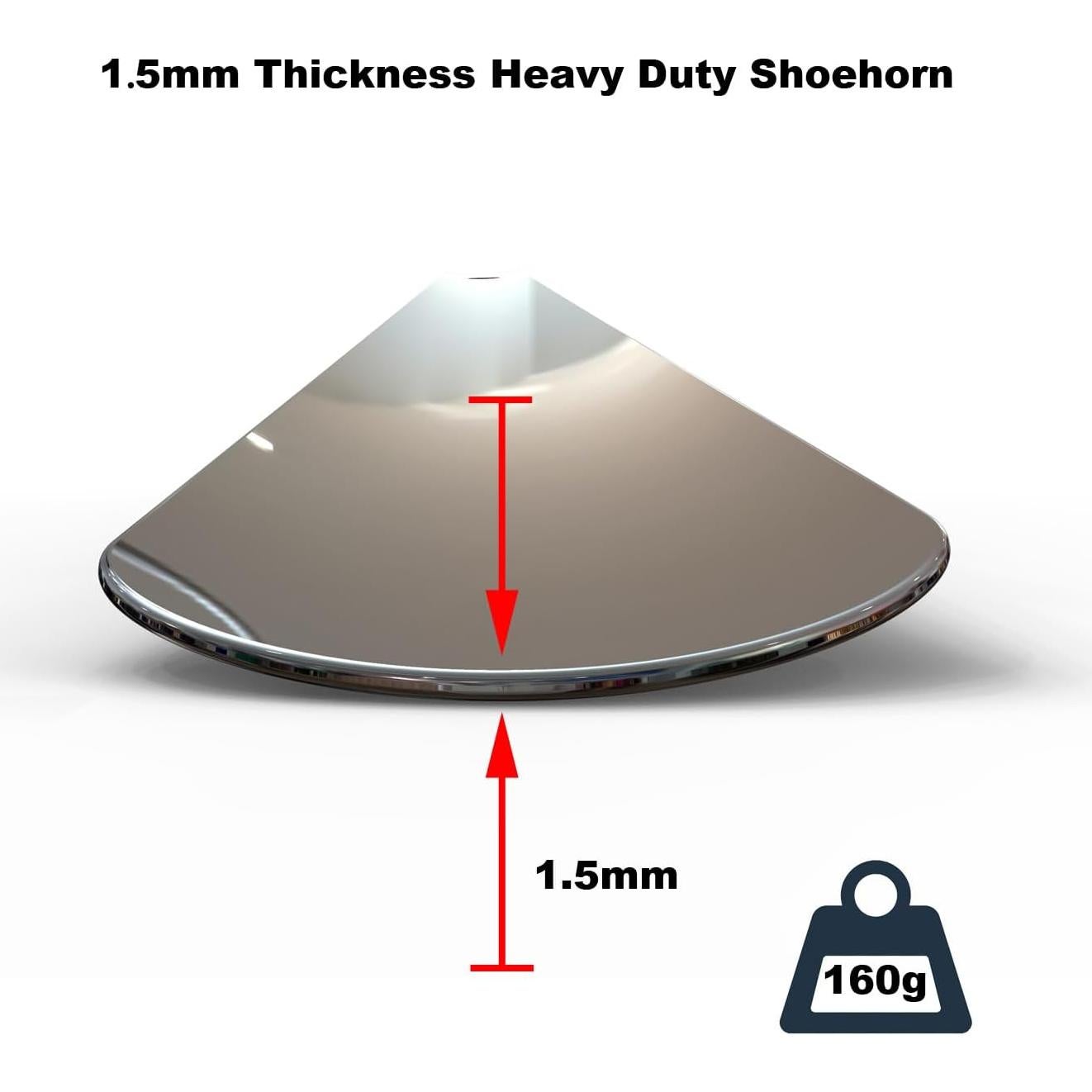 Cuerno de zapato largo de acero inoxidable 41.91 cm para adultos