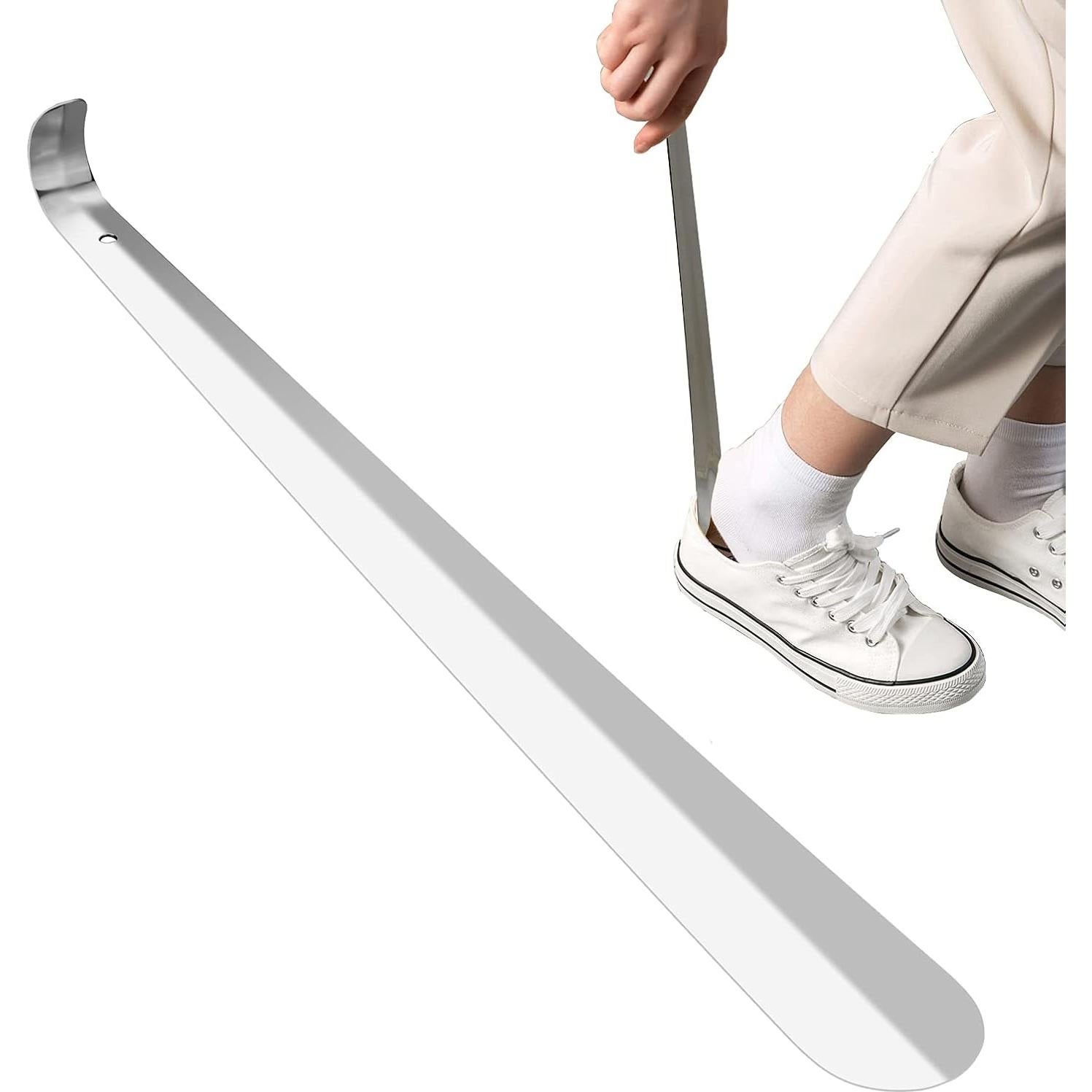Cuerno de zapato largo de acero inoxidable 41.91 cm para adultos