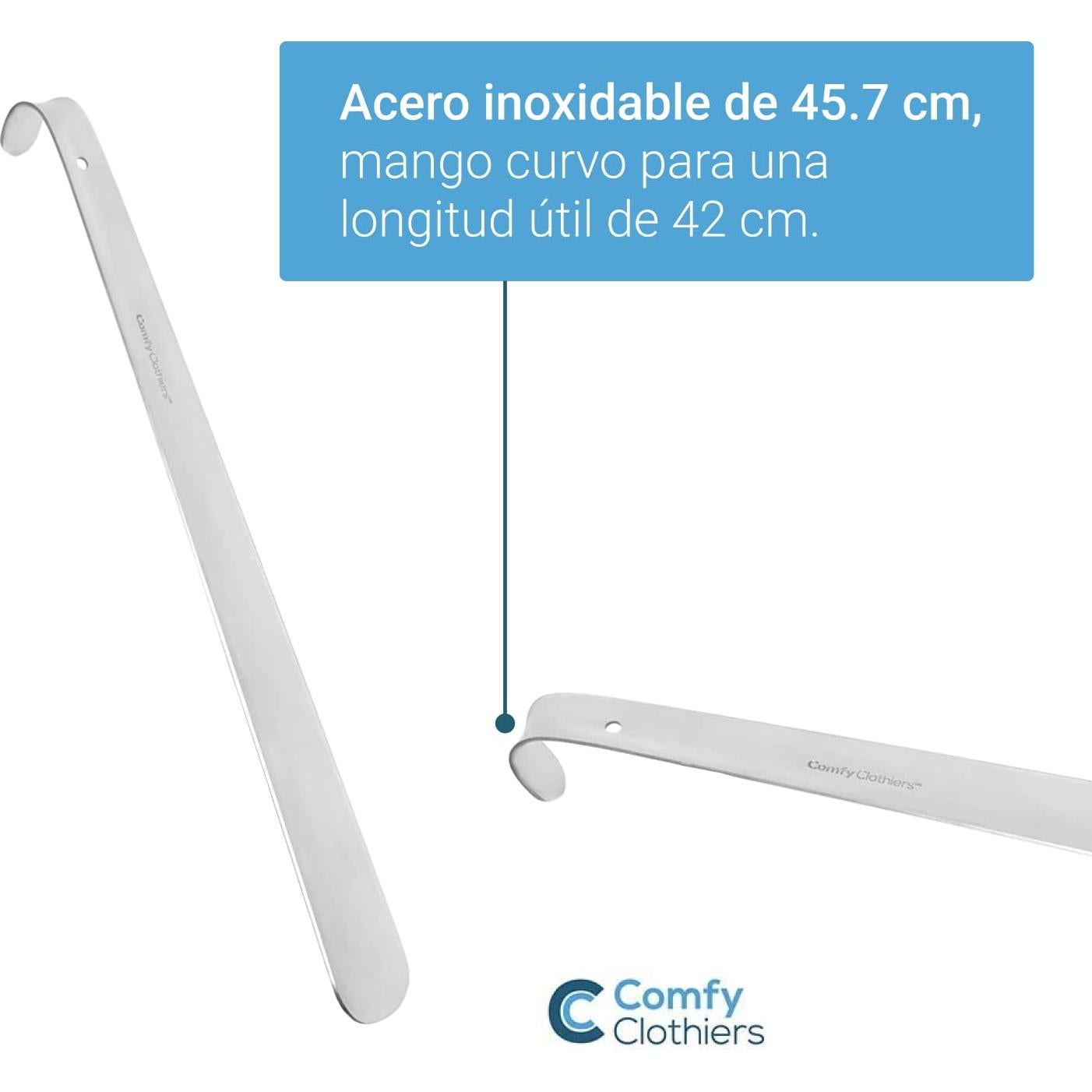 Calzador de Metal Largo Comfy Clothiers 42cm Acero Inoxidable