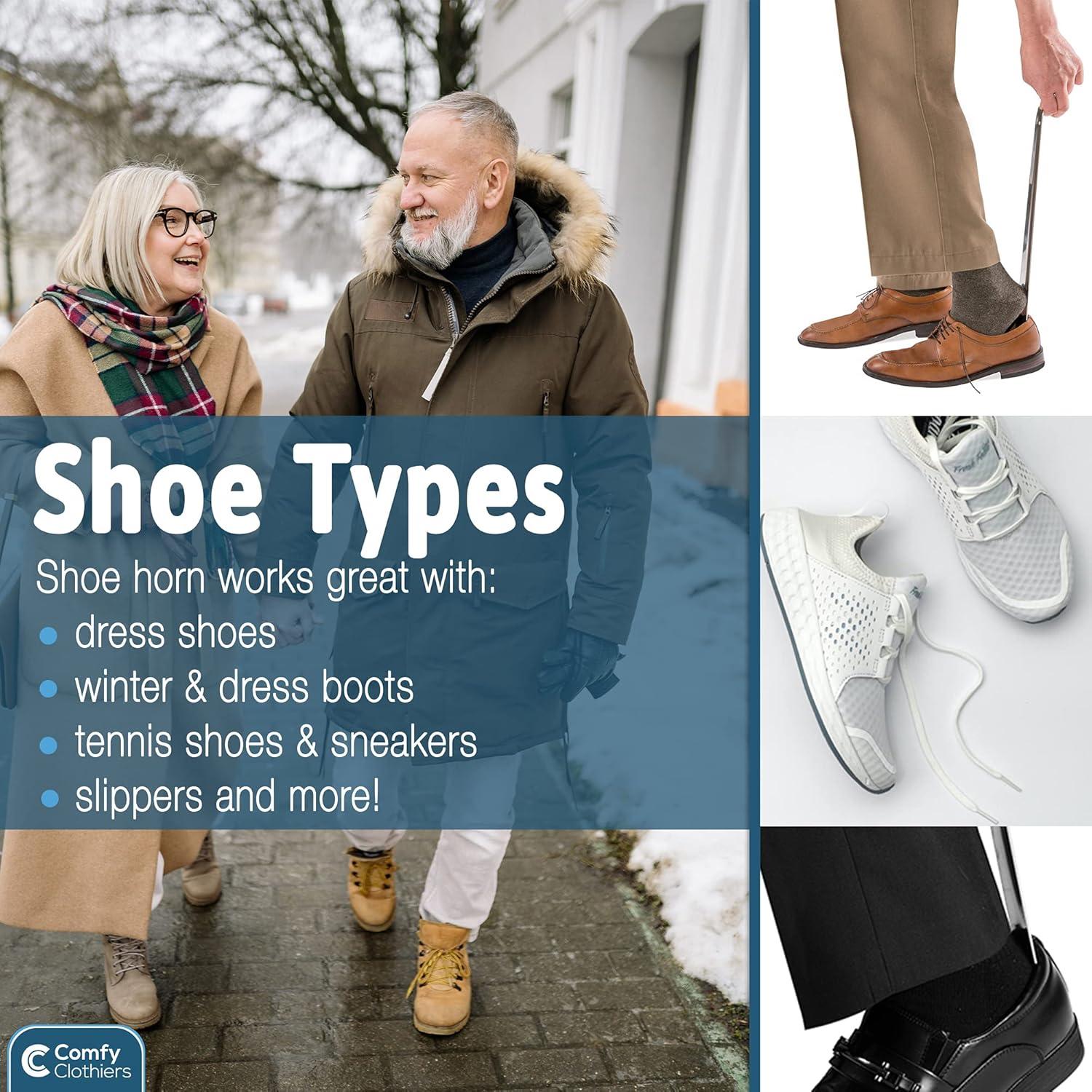 Calzador de Metal Largo Comfy Clothiers 42cm Acero Inoxidable