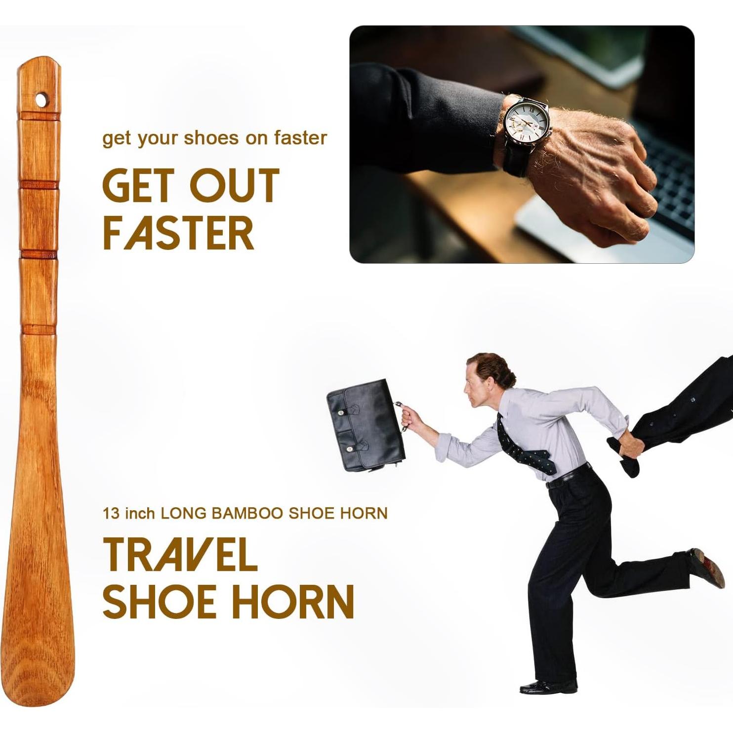 Cuchara de Zapato de Madera 33 cm WLMALL para Adultos y Niños