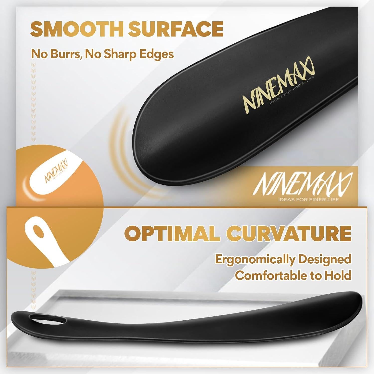 Cuerno de Zapato NINEMAX de Plástico 19 cm Portátil Negro