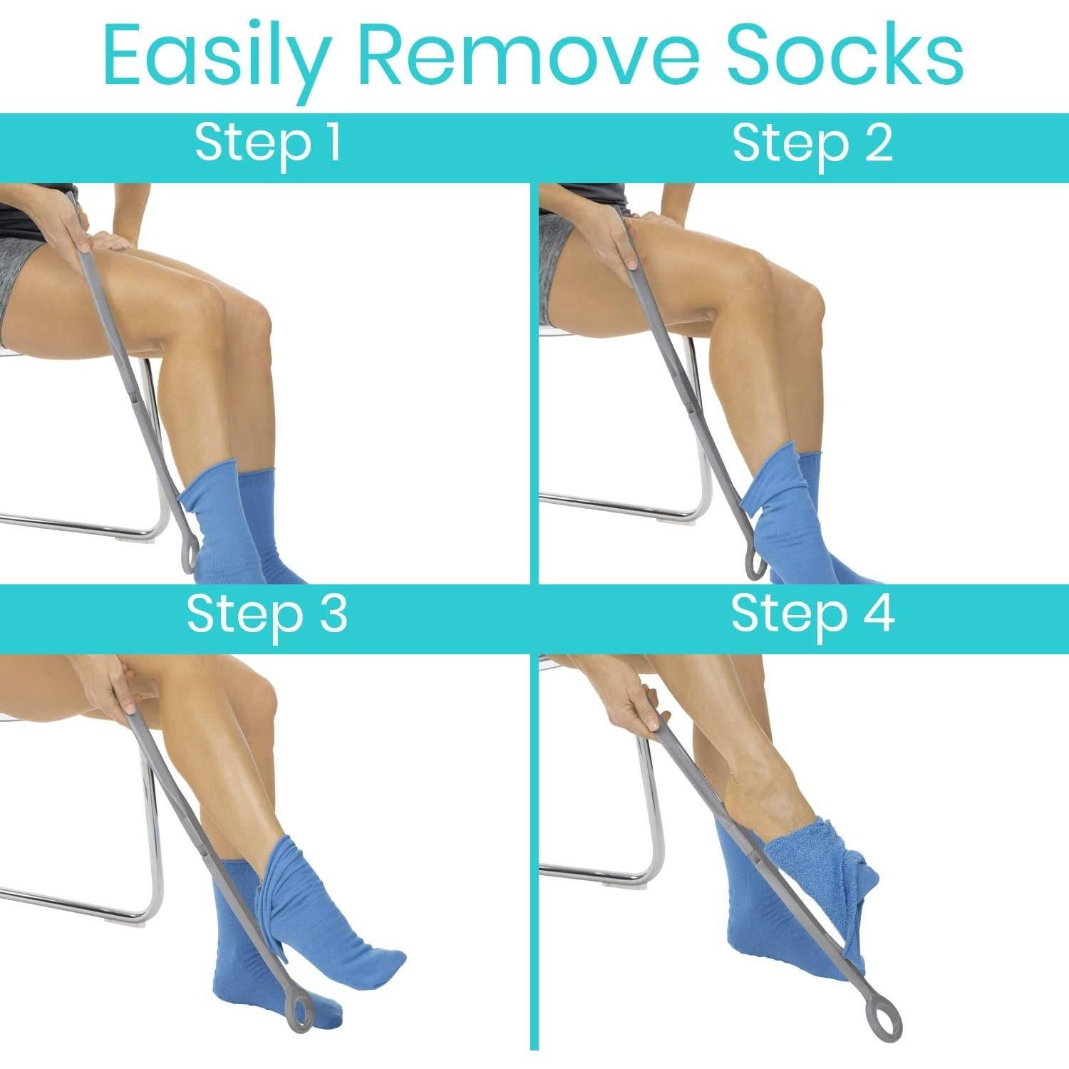 Calzador Largo Plegable Vive Health 58 cm con Mango Cómodo