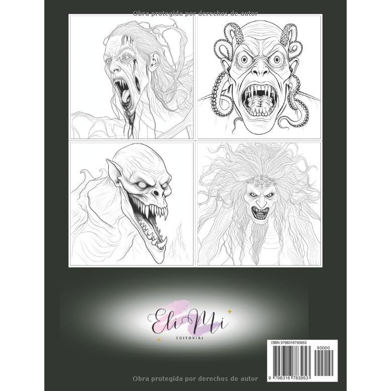 EL ÚLTIMO TRAZADO DESPIERTA A LOS MONSTRUOS: Colorea, relájate y da forma a tus pesadillas | Más de 50 ilustraciones macabras para desafiar tu imaginación | Ideal para adultos (Spanish Edition)