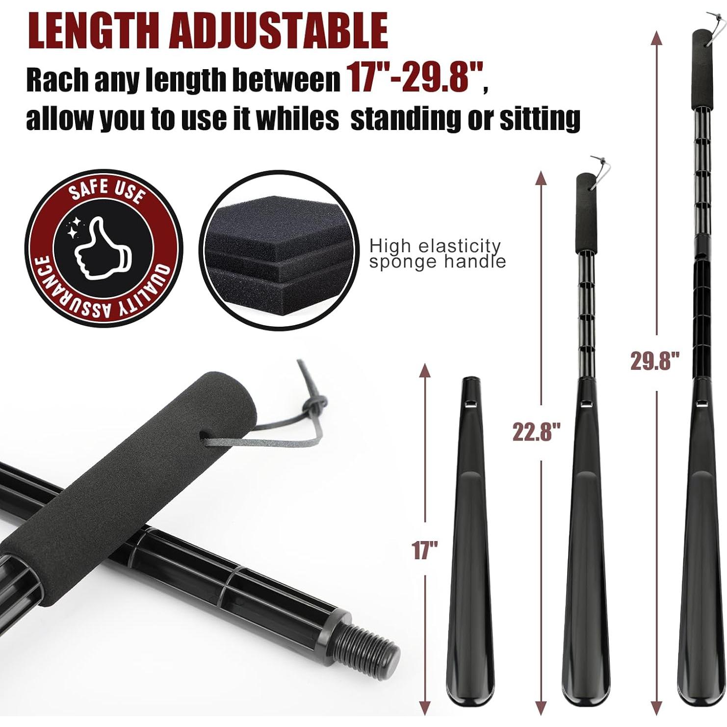 Cuerno de zapato largo ajustable 76 cm para personas mayores