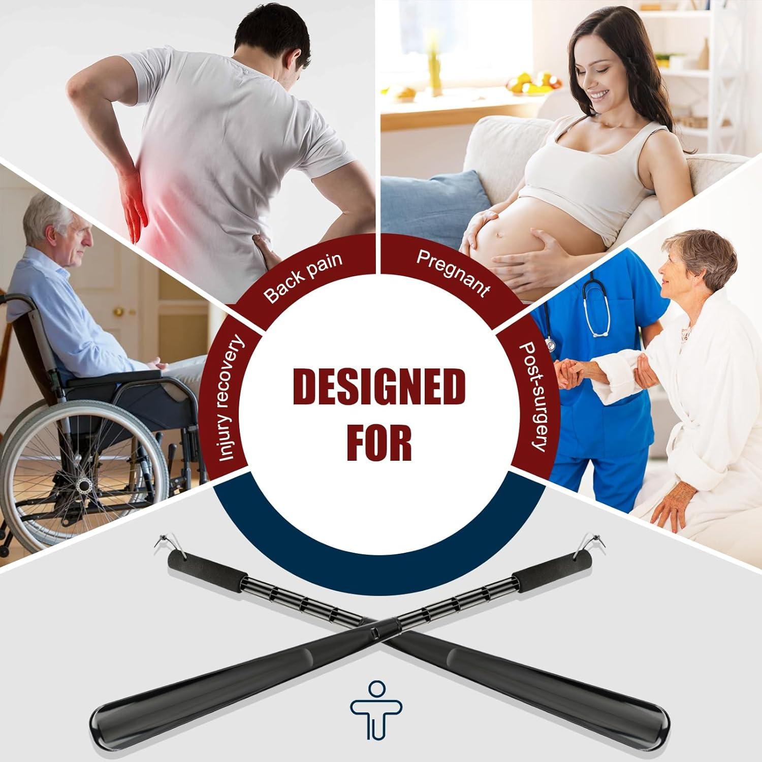 Cuerno de zapato largo ajustable 76 cm para personas mayores