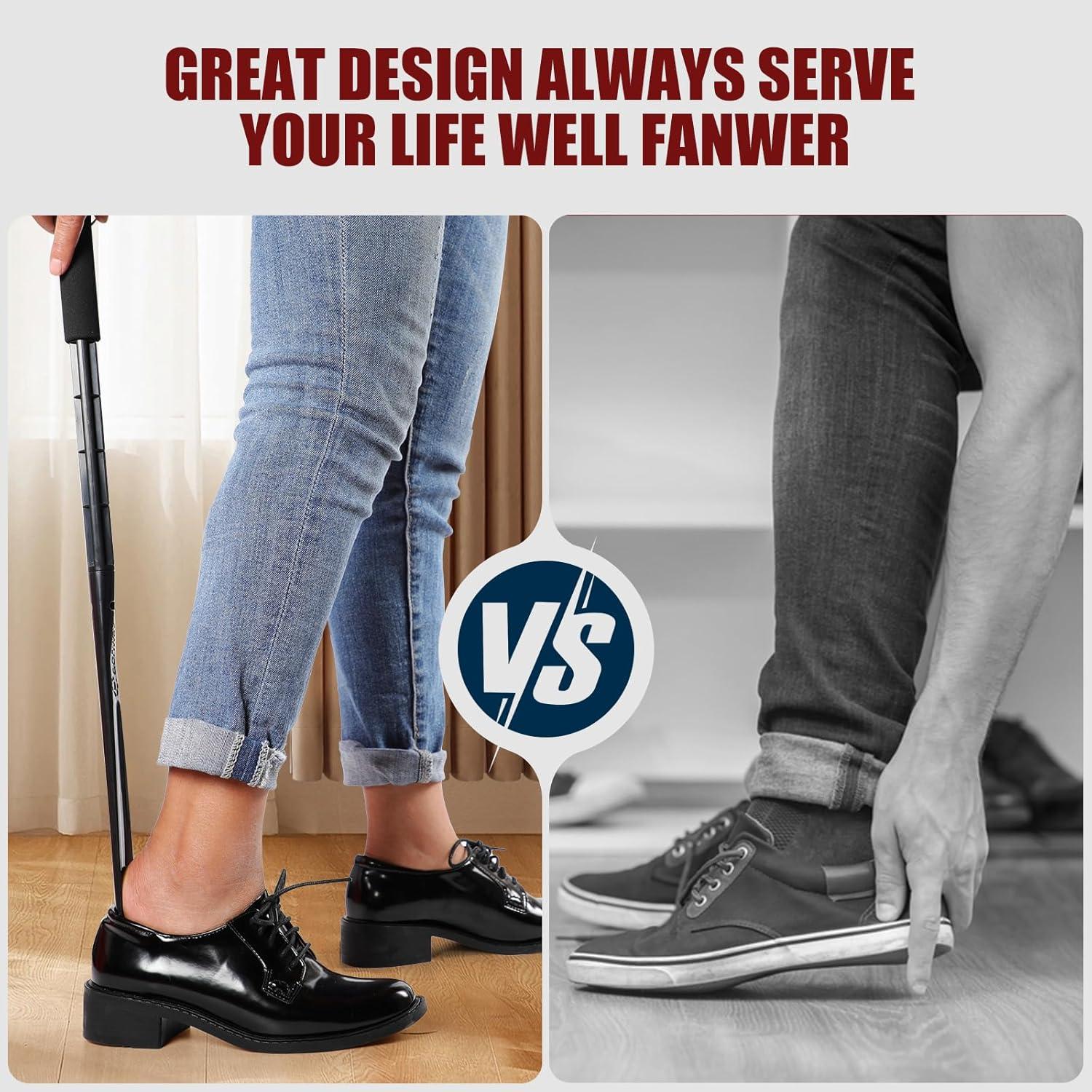 Cuerno de zapato largo ajustable 76 cm para personas mayores