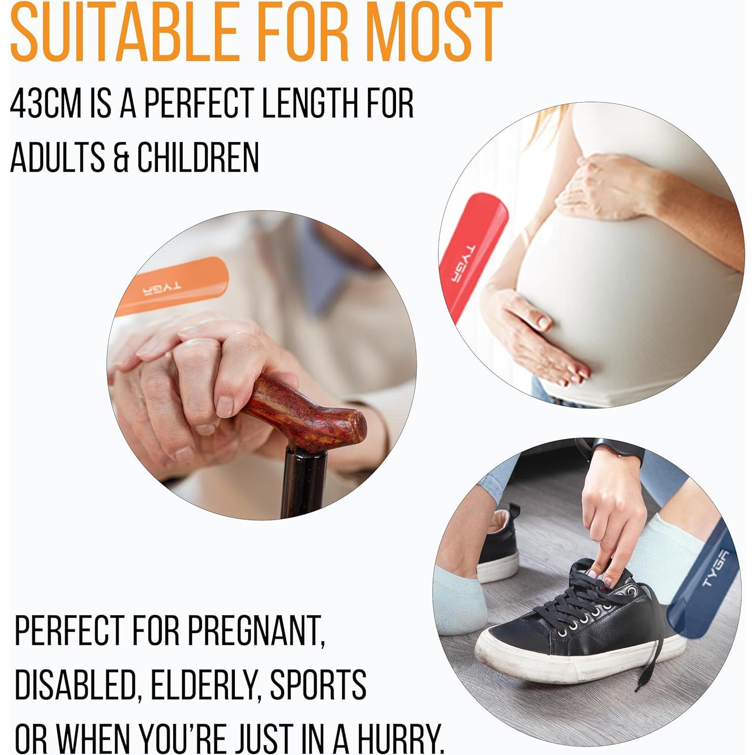 Cuerno de Zapato TYGA Mango Largo 43cm Plástico Flexible