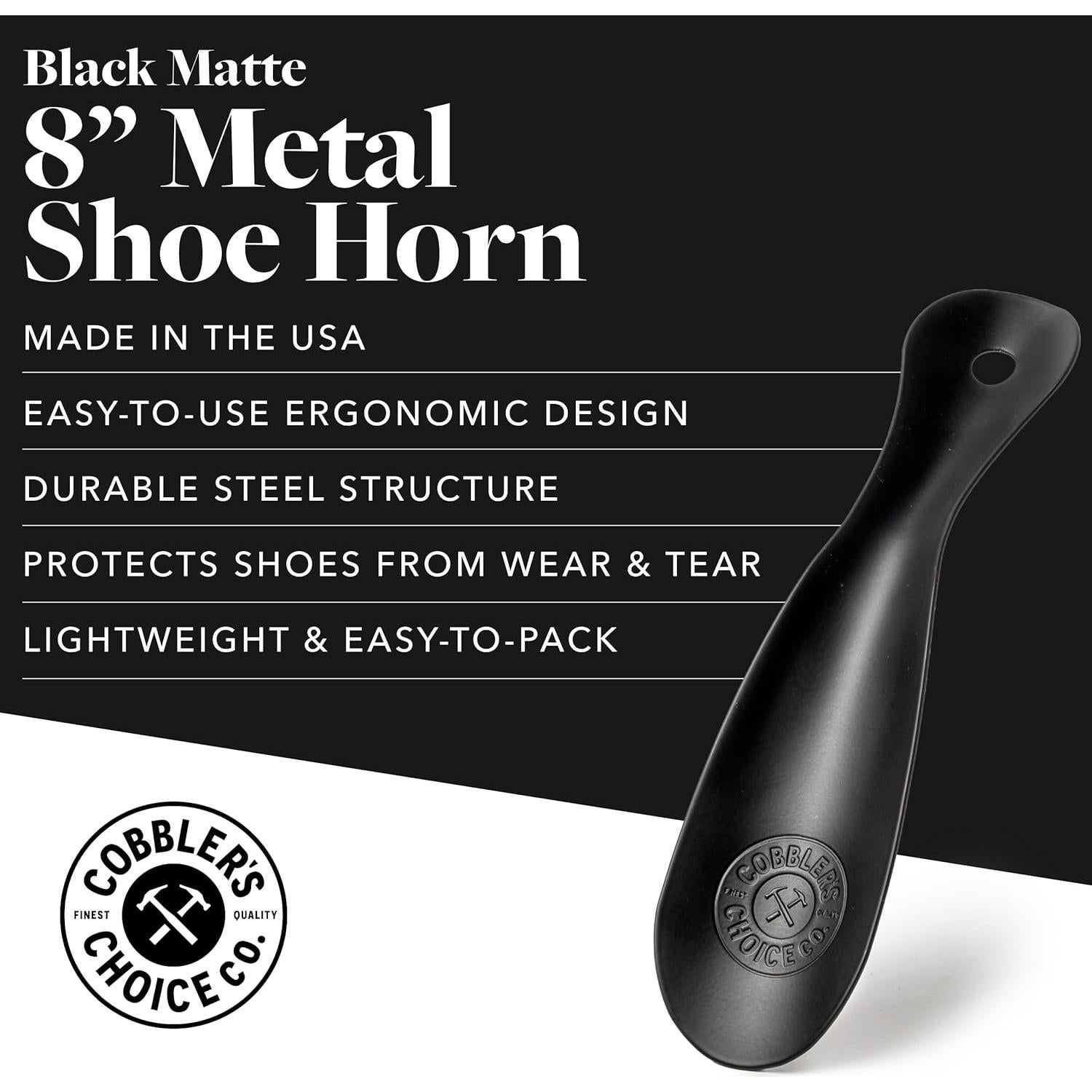 Cuchara de Zapatero de Metal Cuchara de Zapatero Co. 20.32 cm Negro Mate