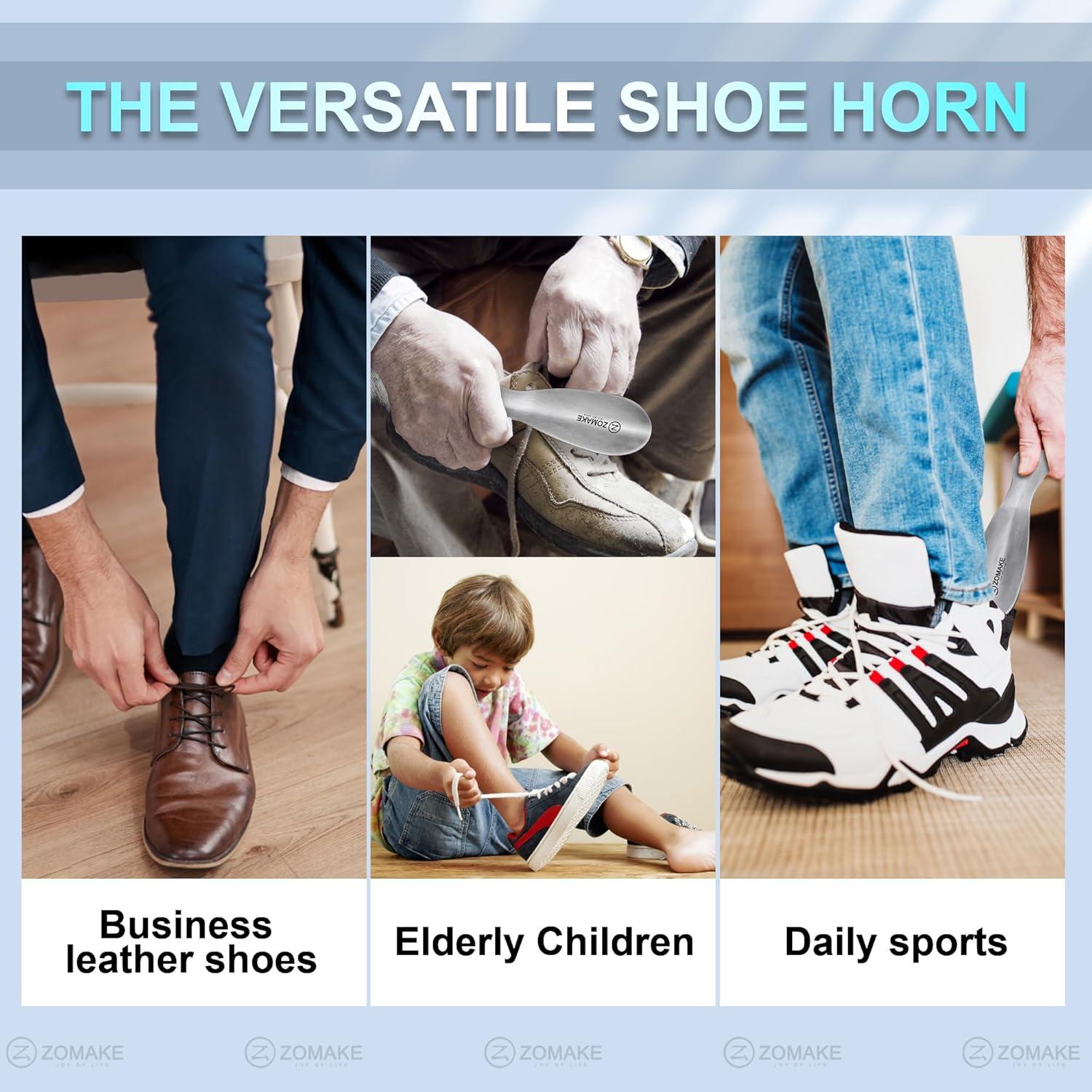 Cuerno de Zapato de Metal ZOMAKE 19 cm Portátil para Viaje