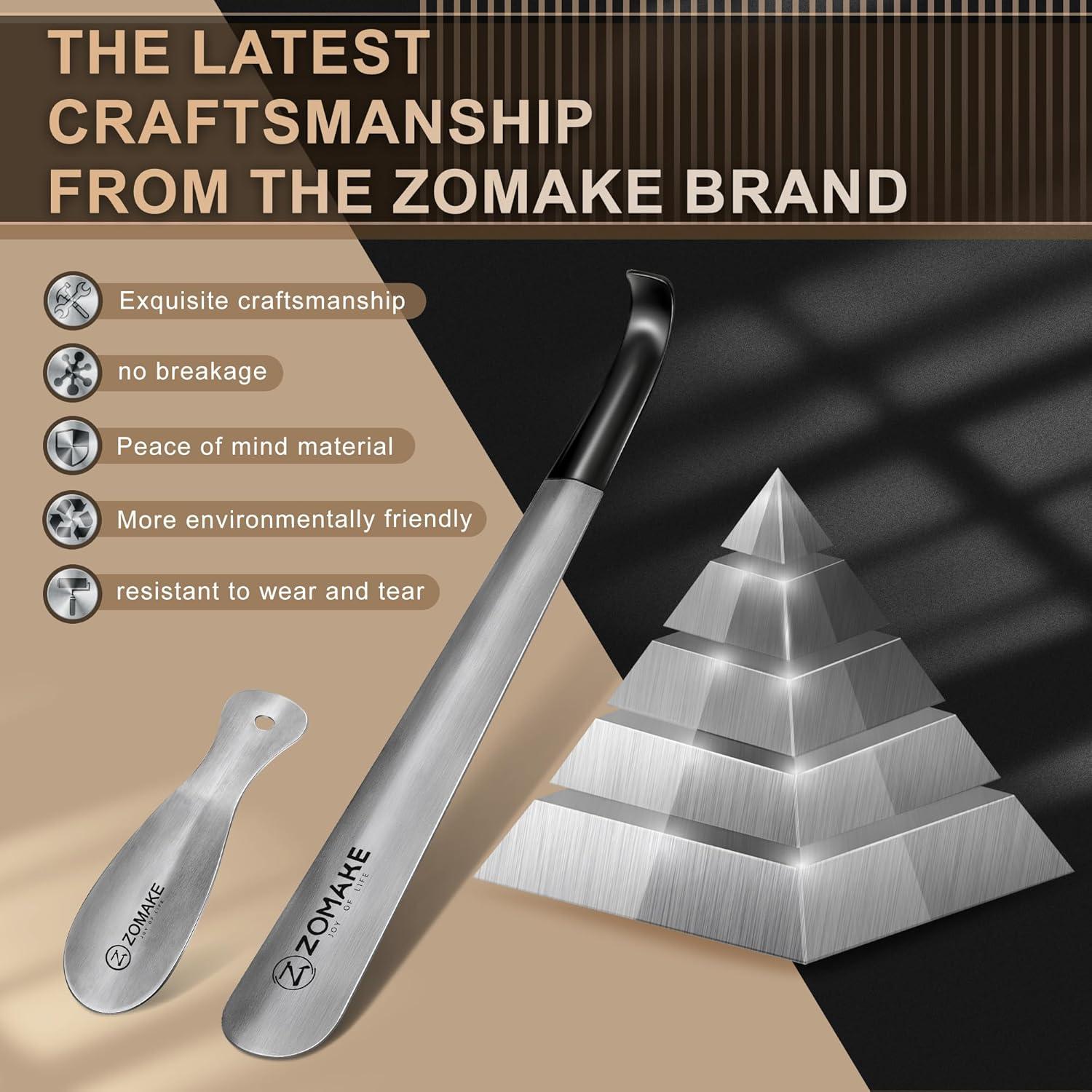 Cuerno de Zapato ZOMAKE Mango Largo 41.91 cm y 19.05 cm