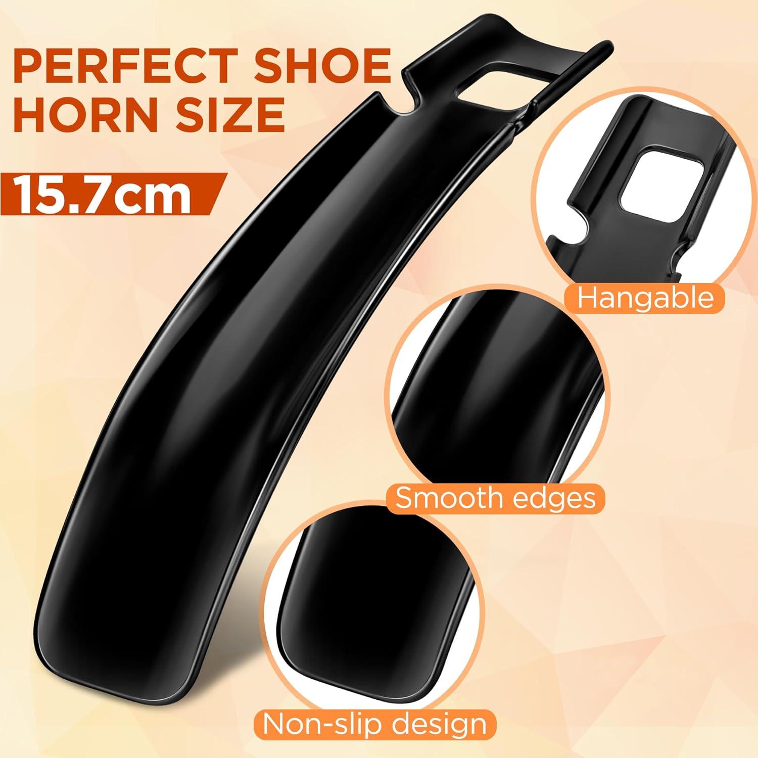 Cuchara de zapatos de plástico Senbers negra 16.5 cm para viaje