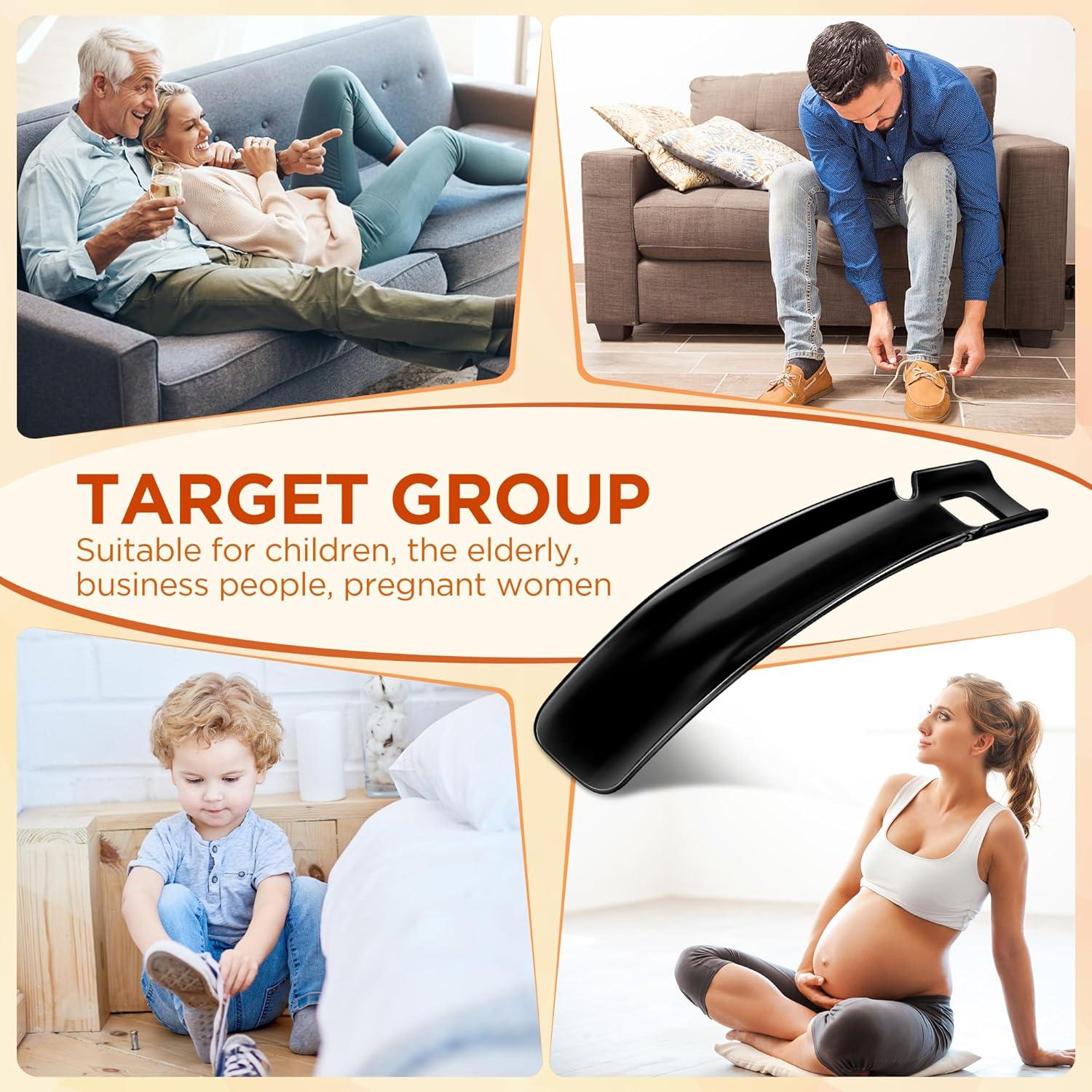 Cuchara de zapatos de plástico Senbers negra 16.5 cm para viaje